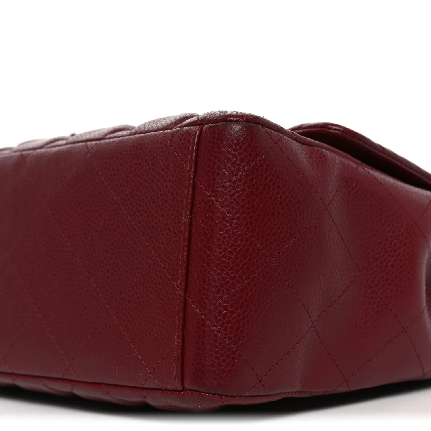 Caviar Quilted Maxi Single Flap Dark Red - Top Club