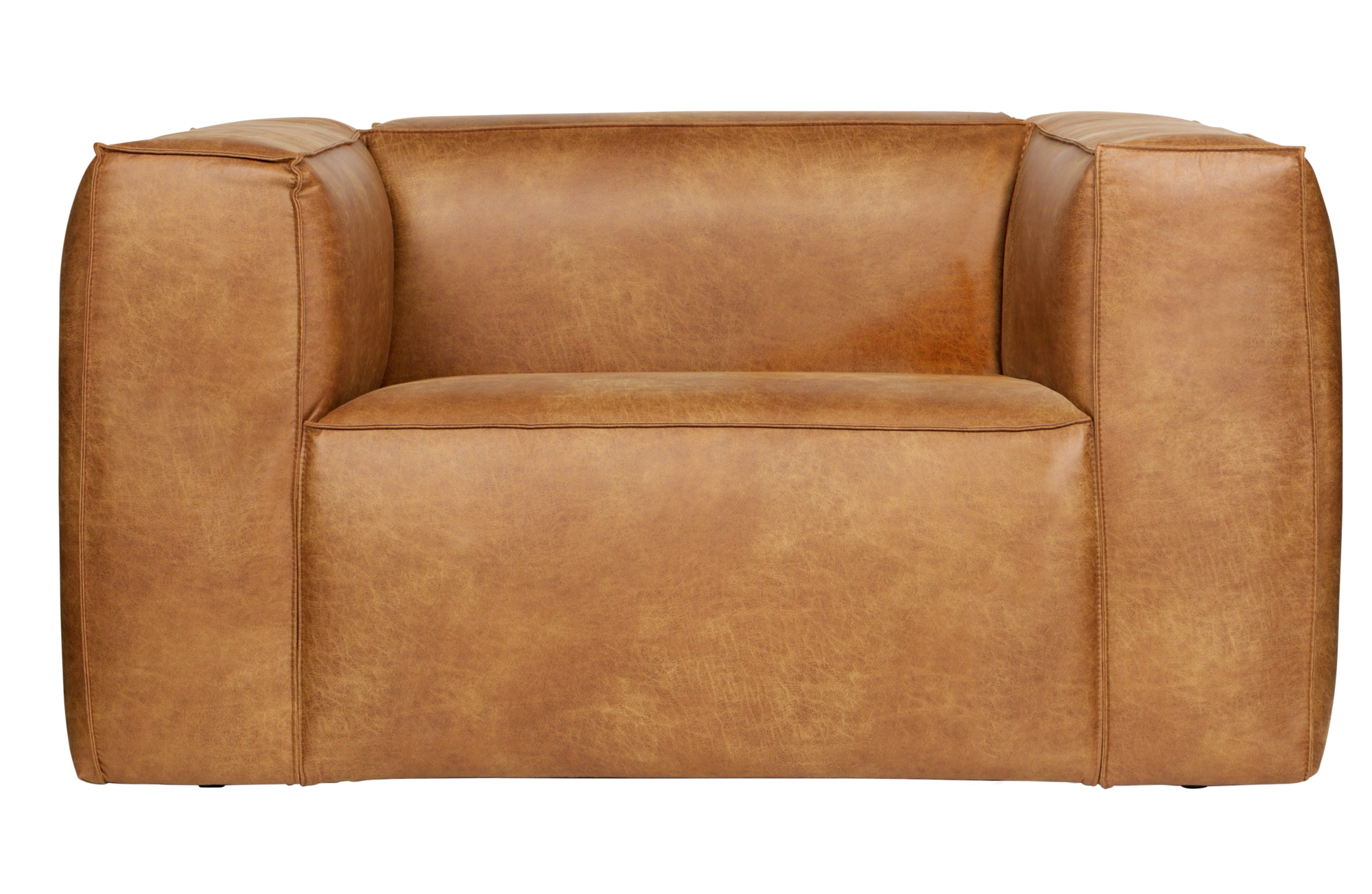 WOOOD fauteuil Bean Leer fauteuil Bean Leer - Cognac