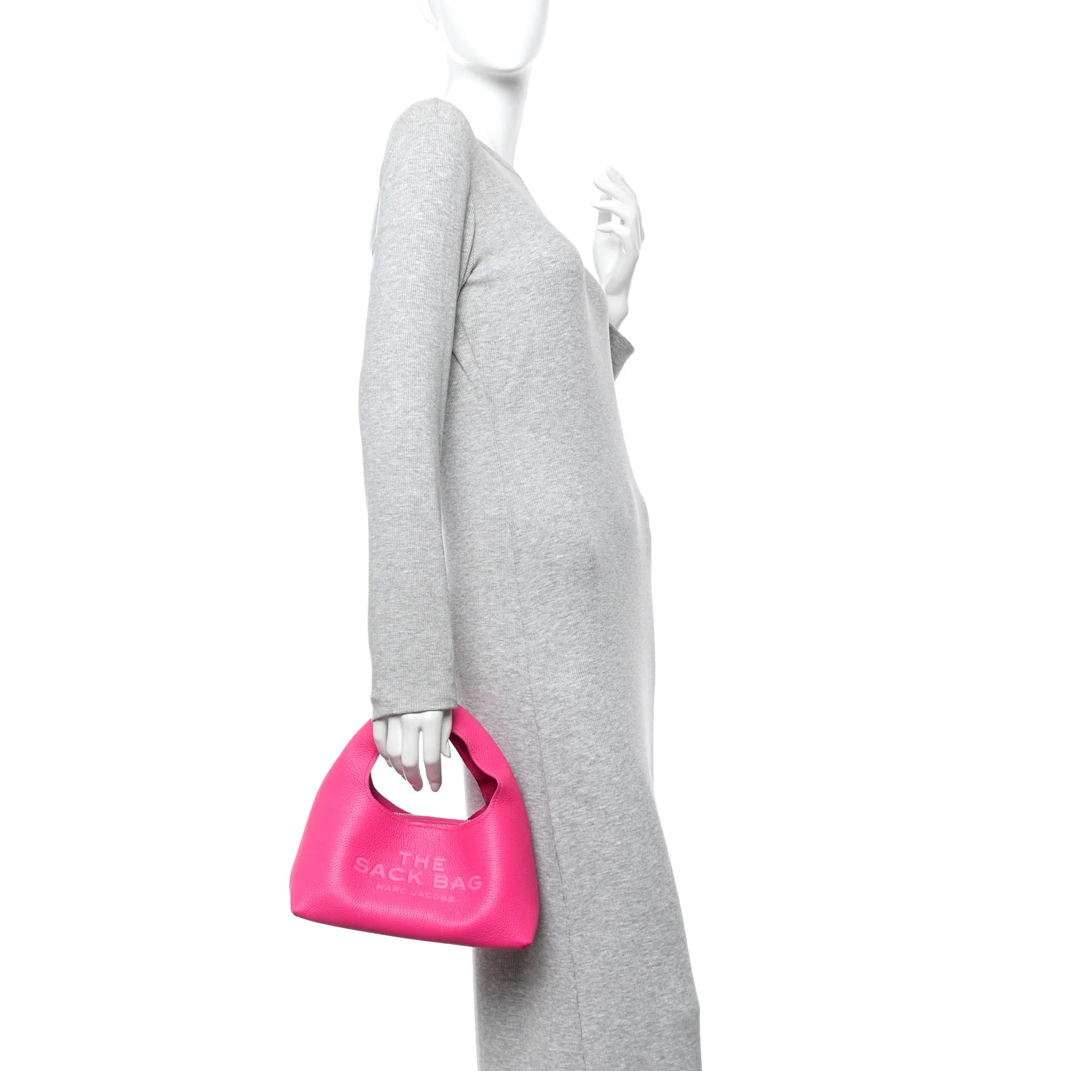Grained Calfskin Mini The Sack Bag Hot Pink - Top Club