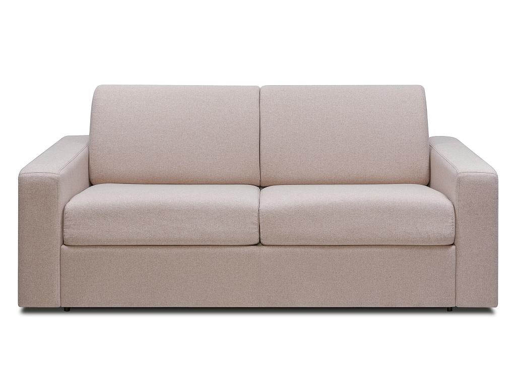 Sofá cama de 3 plazas de tela tipo italiano beige estilo juvenil