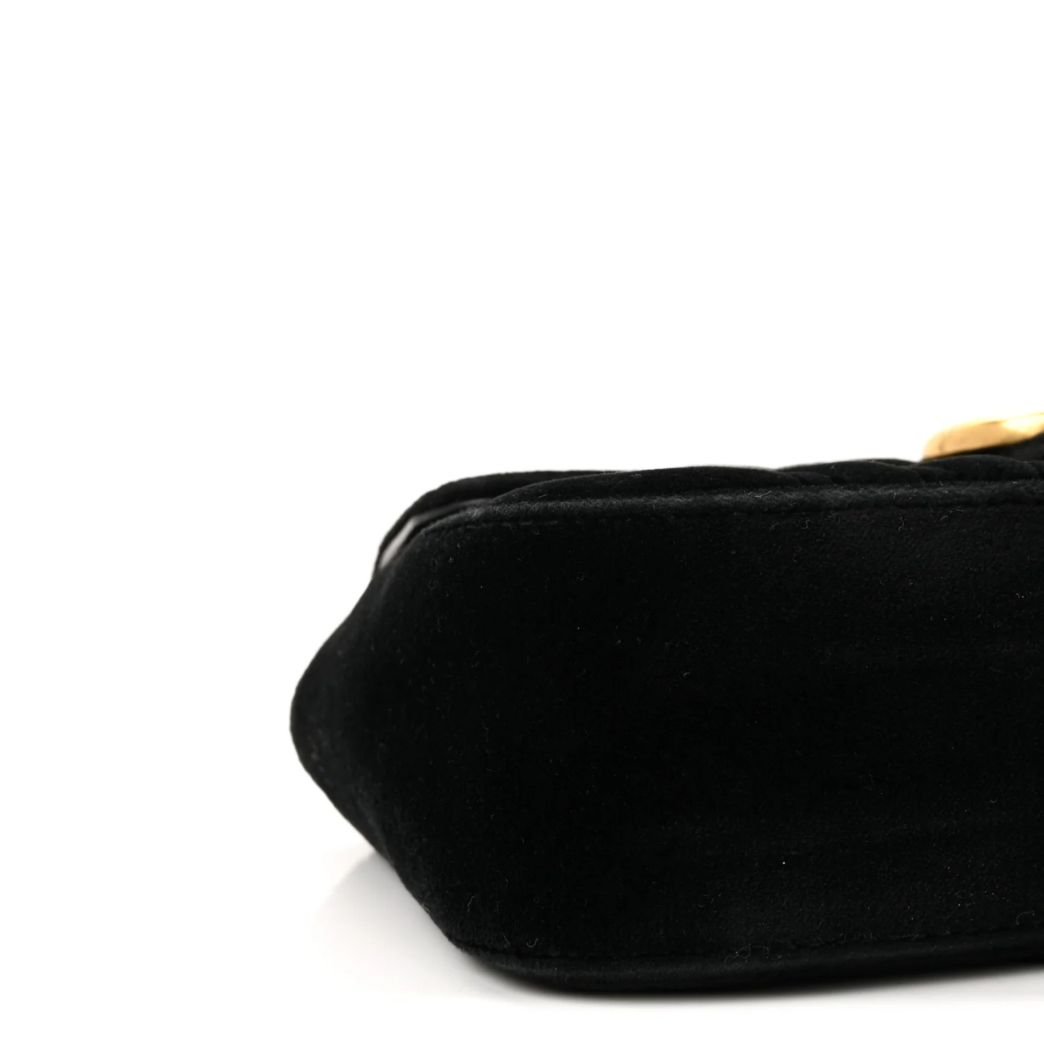 Velvet Matelasse Mini GG Marmont Shoulder Bag Black - Top Club