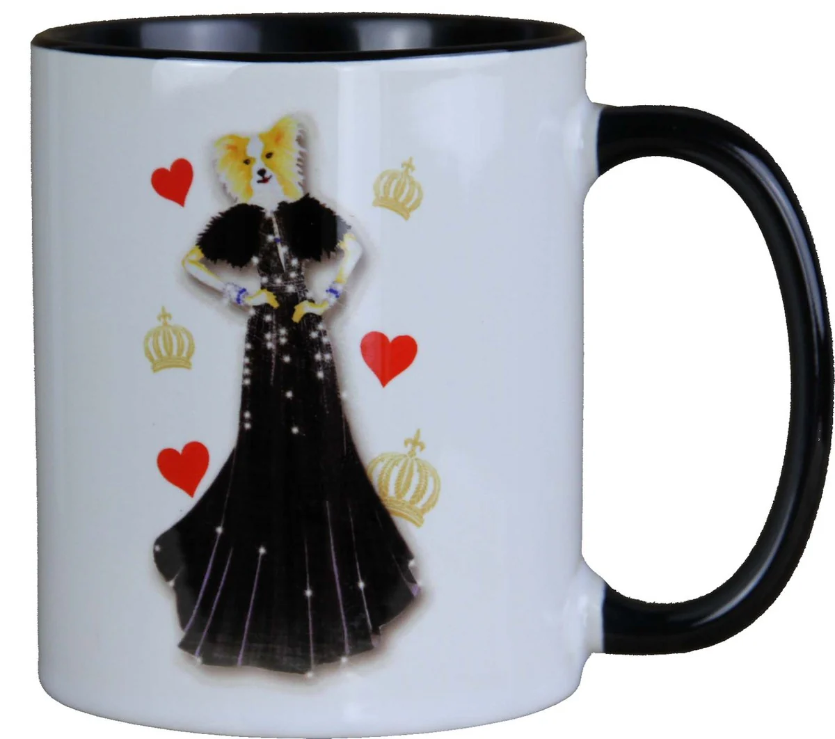 Harald Glööckler Pompöös cup dog with black dress - designed by Harald Glööckler