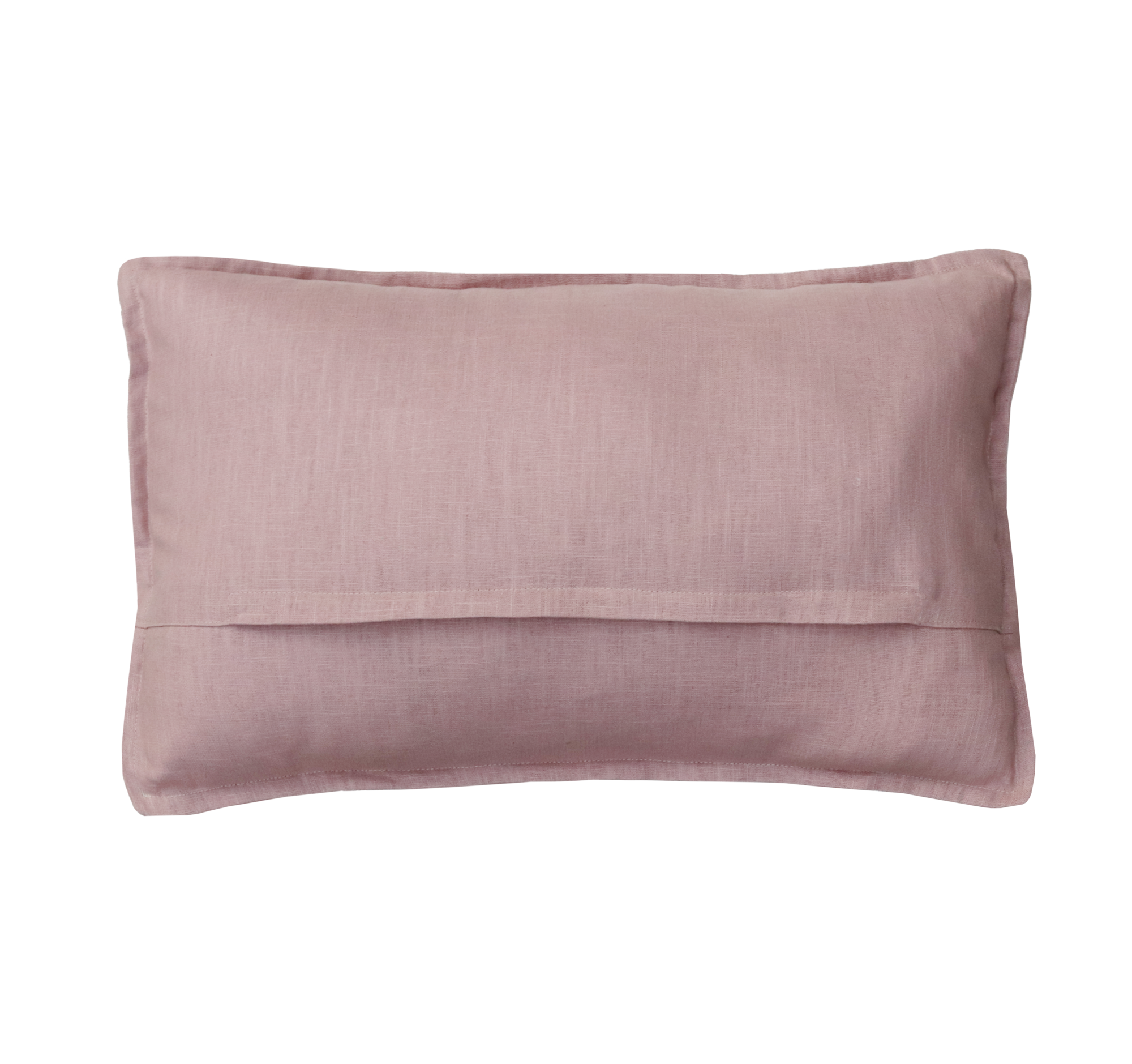Kussen grof linnen oud roze 58x37cm