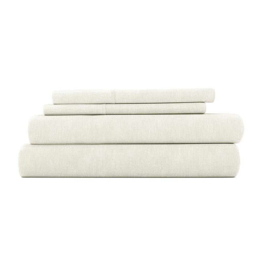 4-Piece Linen Bamboo Blend Sheet Set