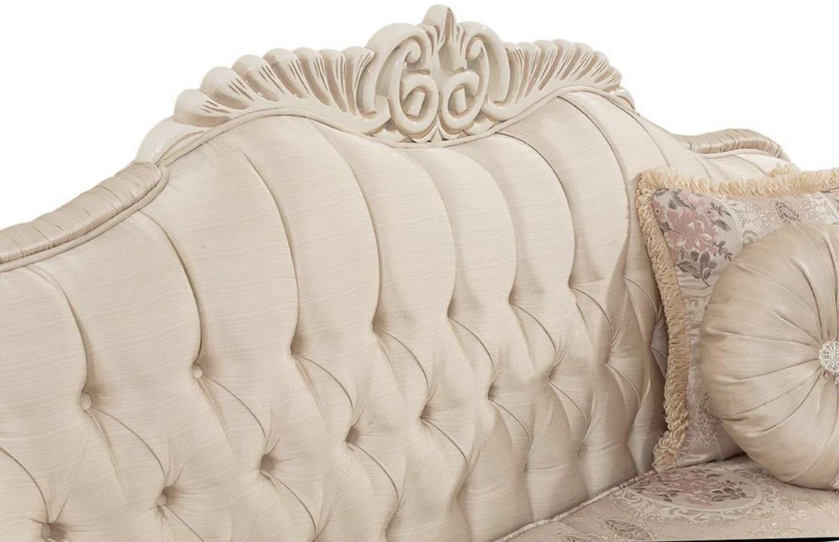 Luxury Baroque Living Room Set Beige / Cream / Pink - 2 Sofas & 2 Armchairs - Living Room Furniture in Baroque Style - Noble & Magnificent