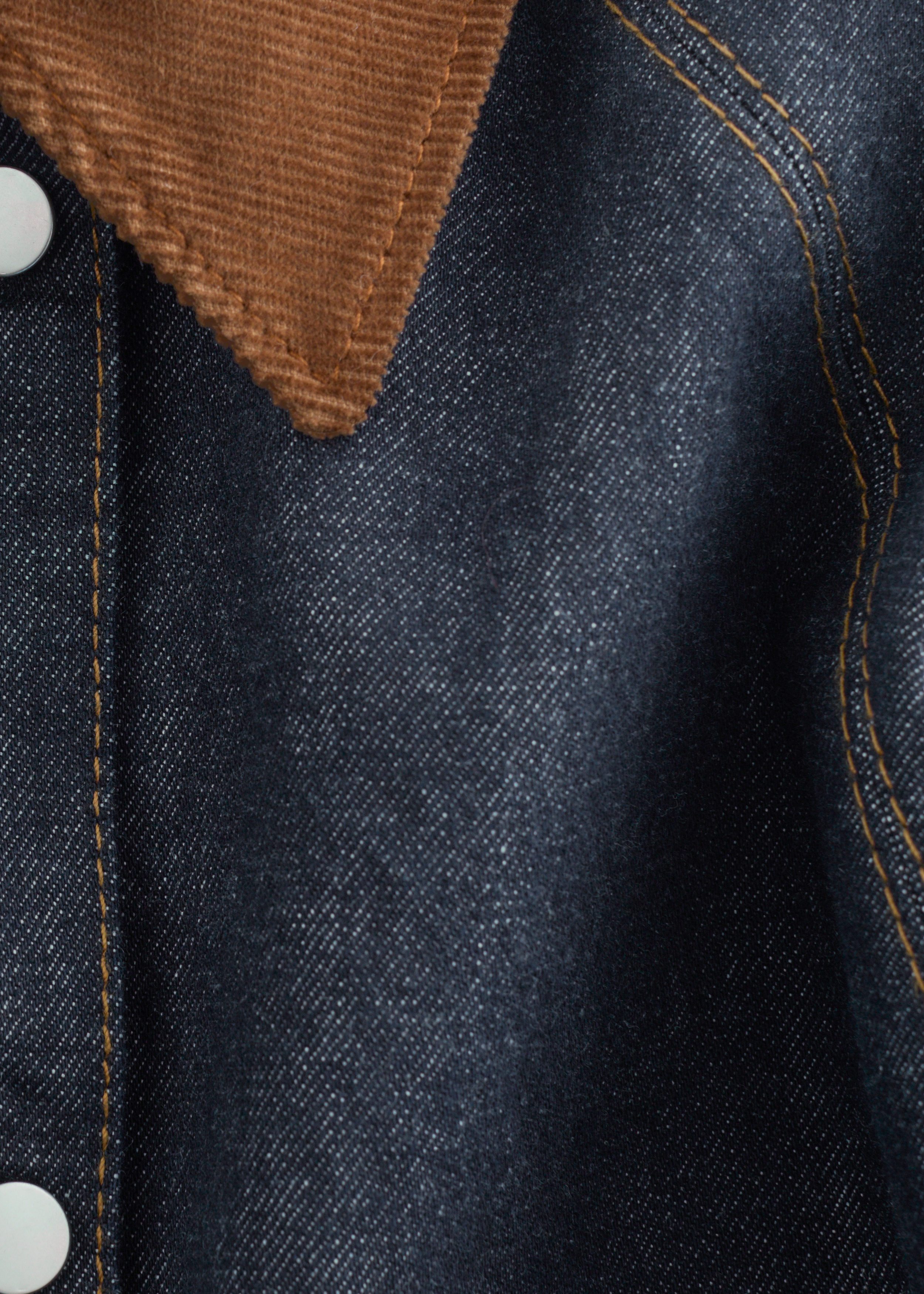 & Other Stories SHORT CORD-COLLAR DENIM JACKET