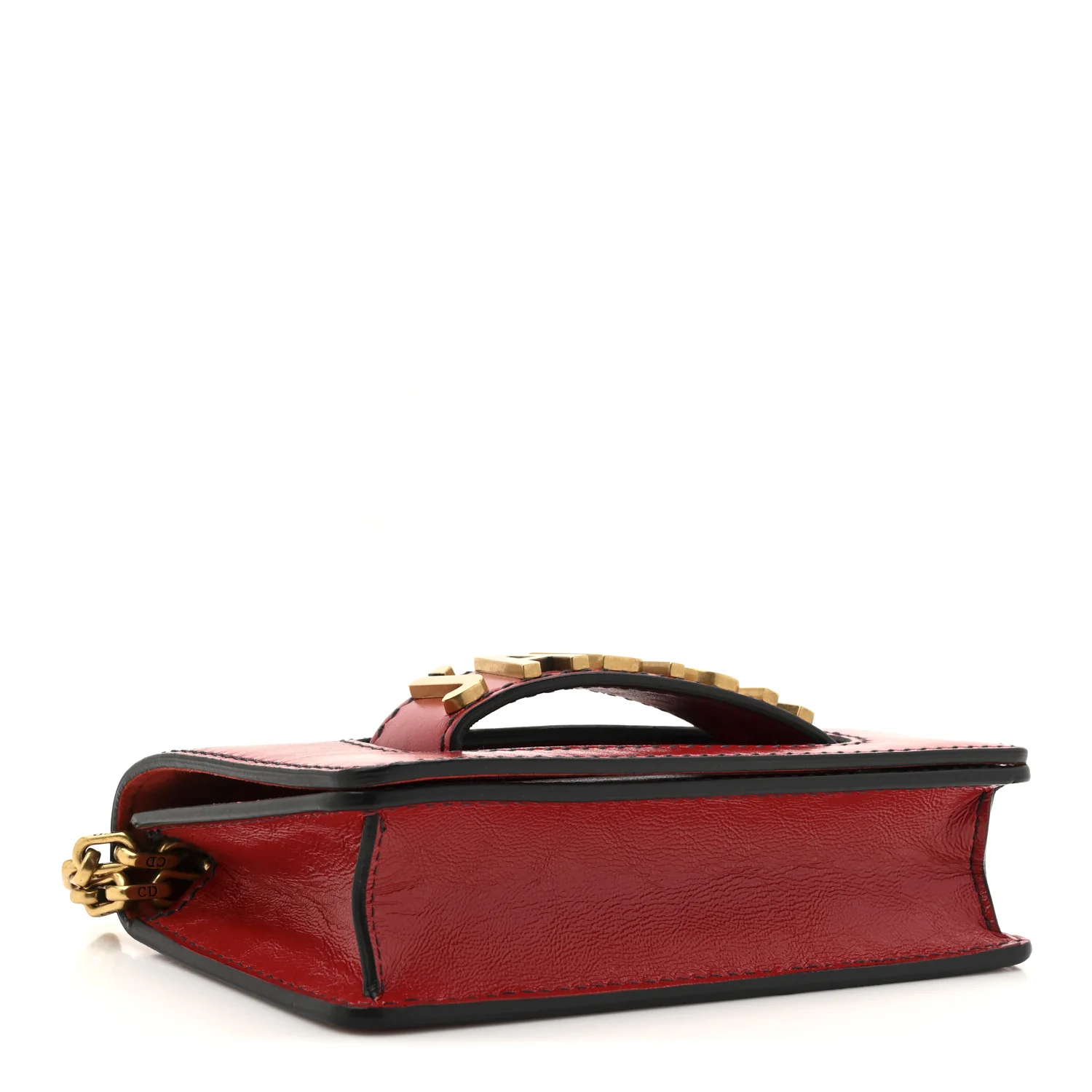 Calfskin J'Adior Chain Flap Bag Red - Top Club