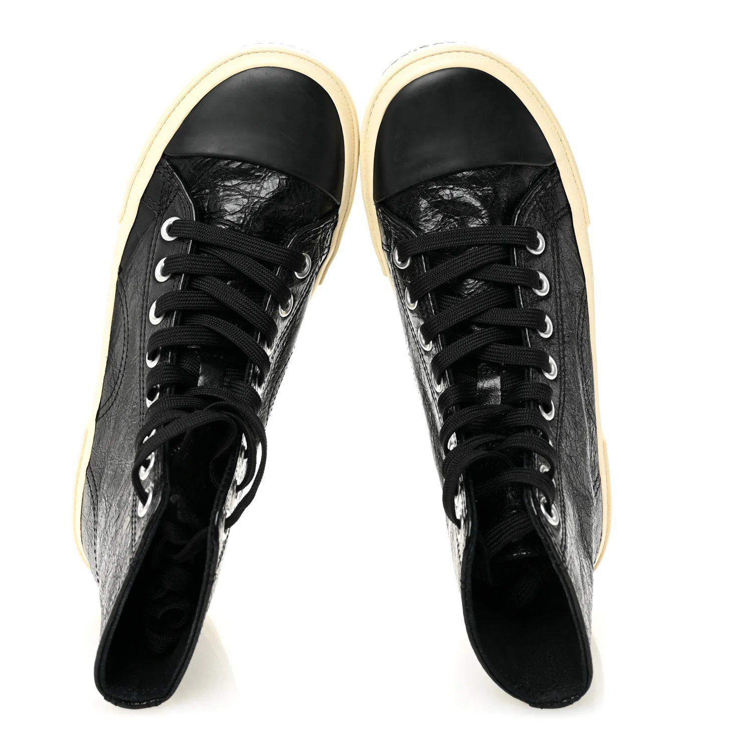 Agneau Arena Womens Paris High Top Sneakers 37 Black - Top Club