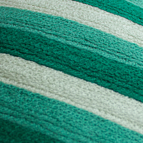 Kussen Stripe linnen wool green