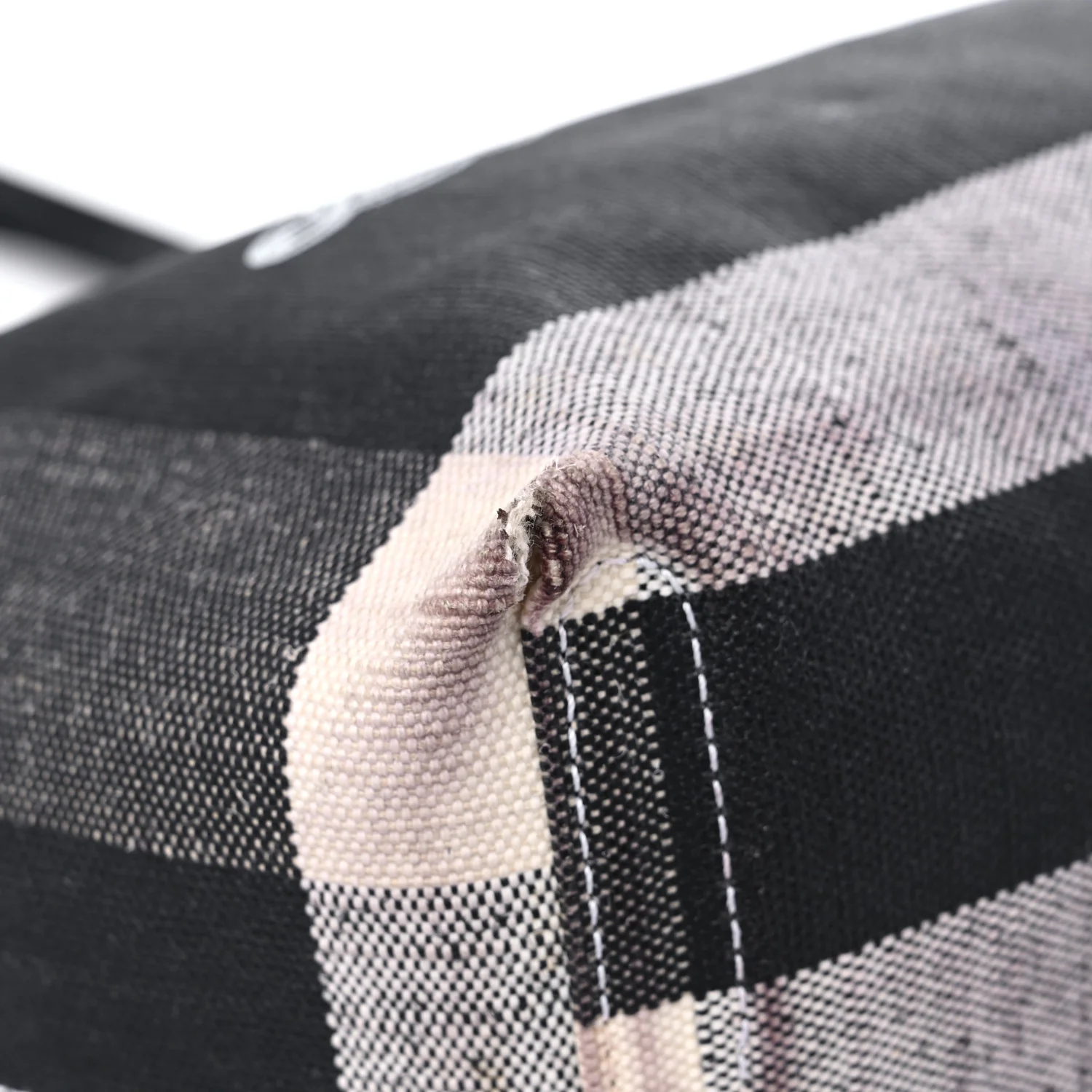 Coated Canvas Mega Check Medium Doodle Tote Black White - Top Club