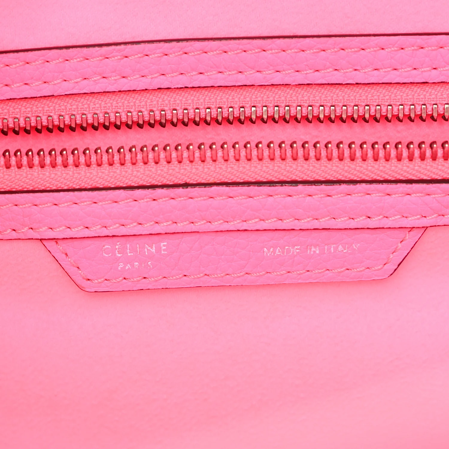 Drummed Calfskin Mini Luggage Fluo Pink - Top Club
