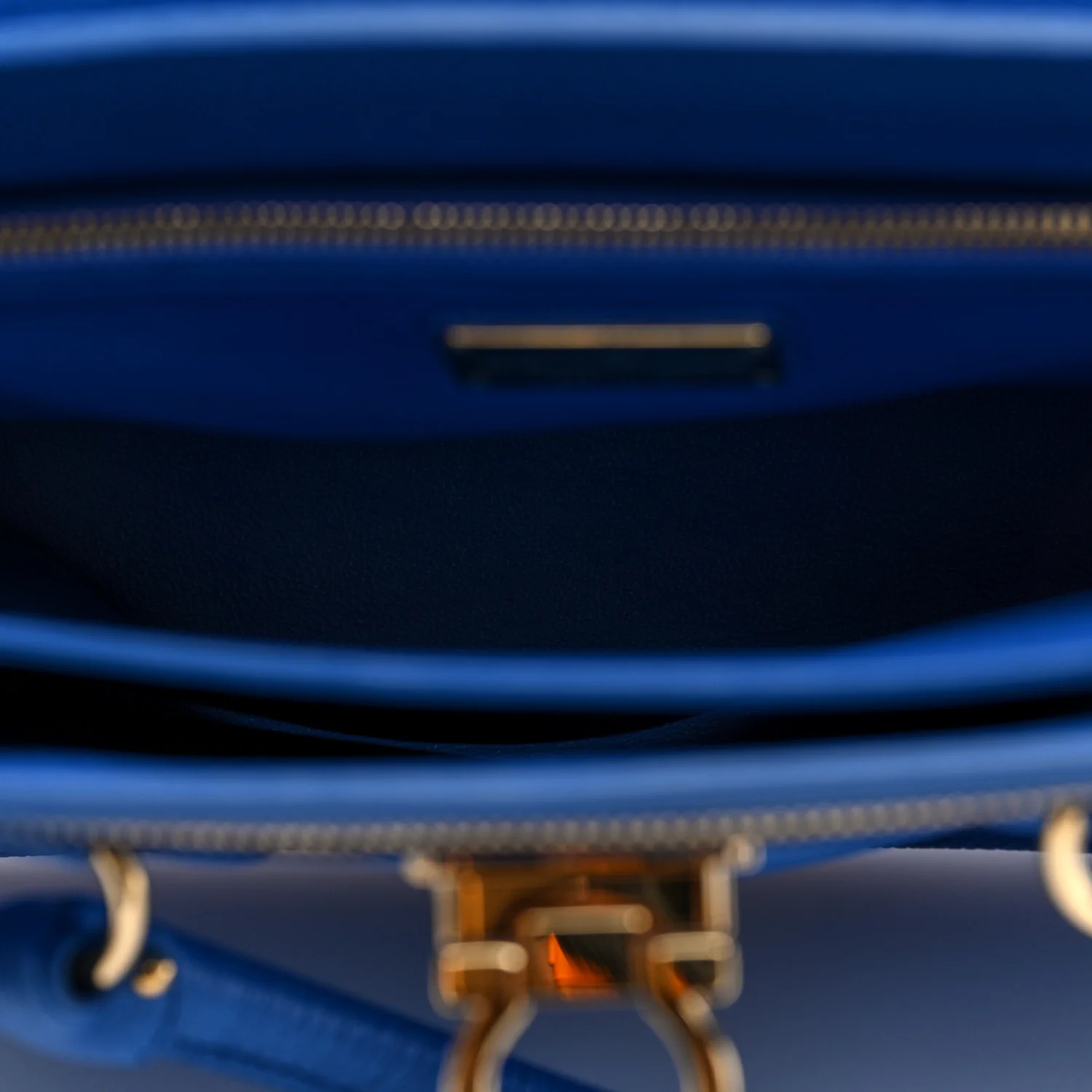 Calfskin Lotty Satchel Bleu Indien - Top Club