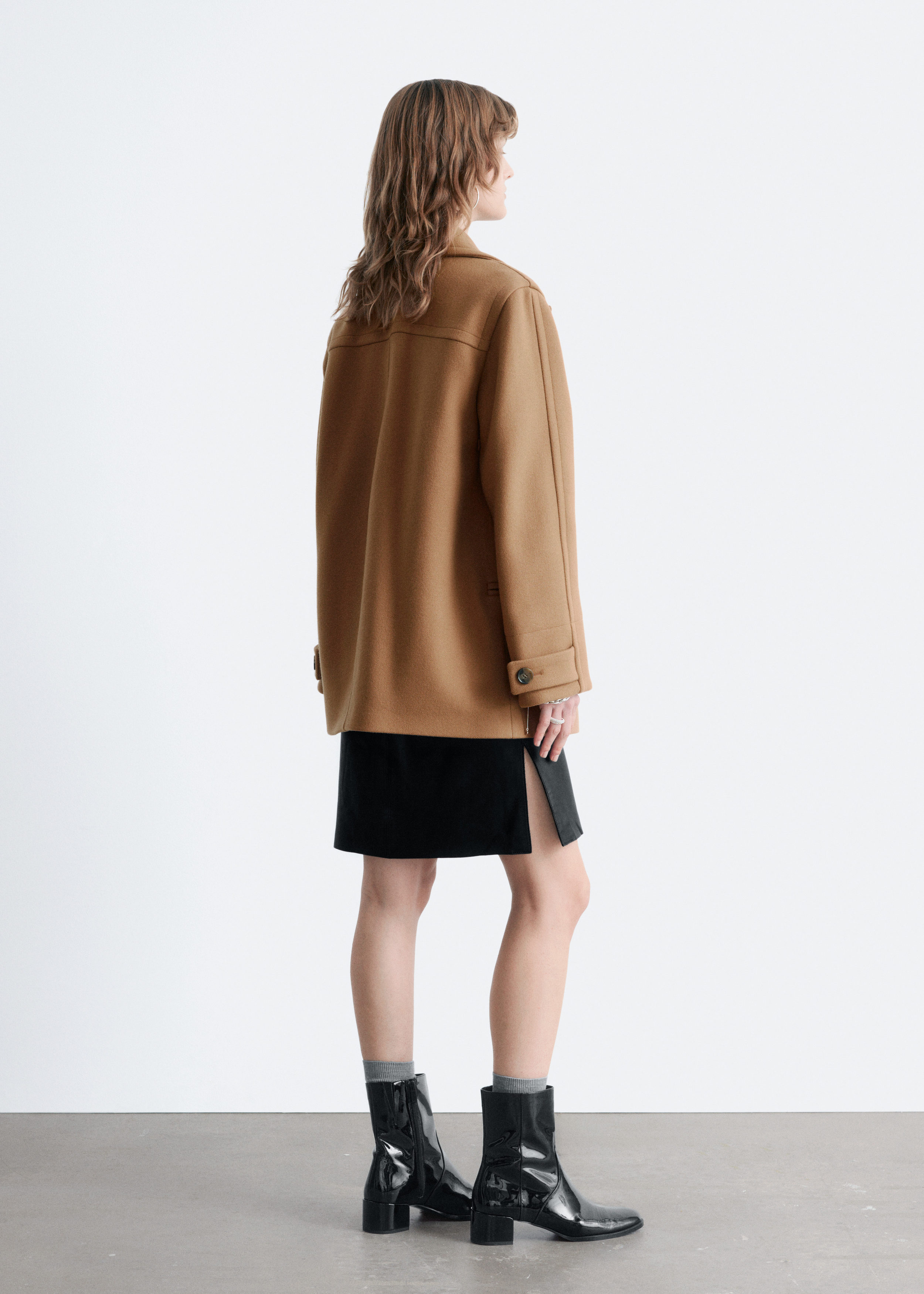 & Other Stories TAILORED WOOL PEA COAT