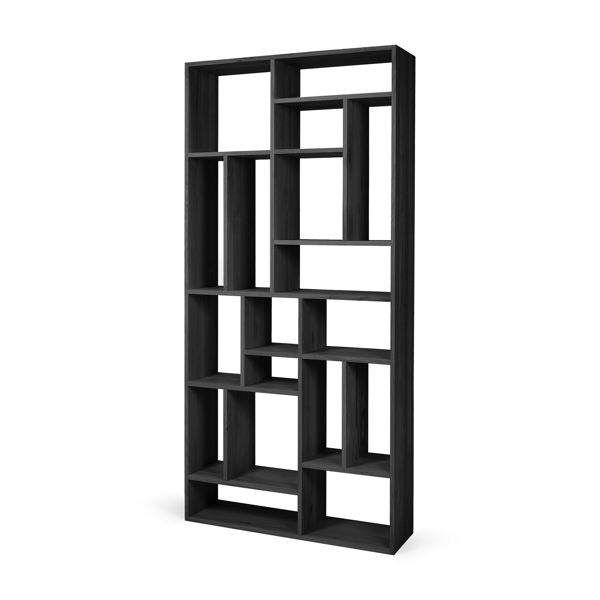 Wandkast M Rek eiken zwart 104x30x219 cm
