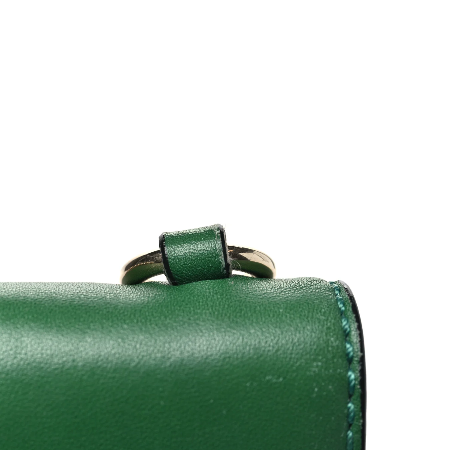 Vitello Medium Glam Lock Rockstud Flap Pop Green - Top Club