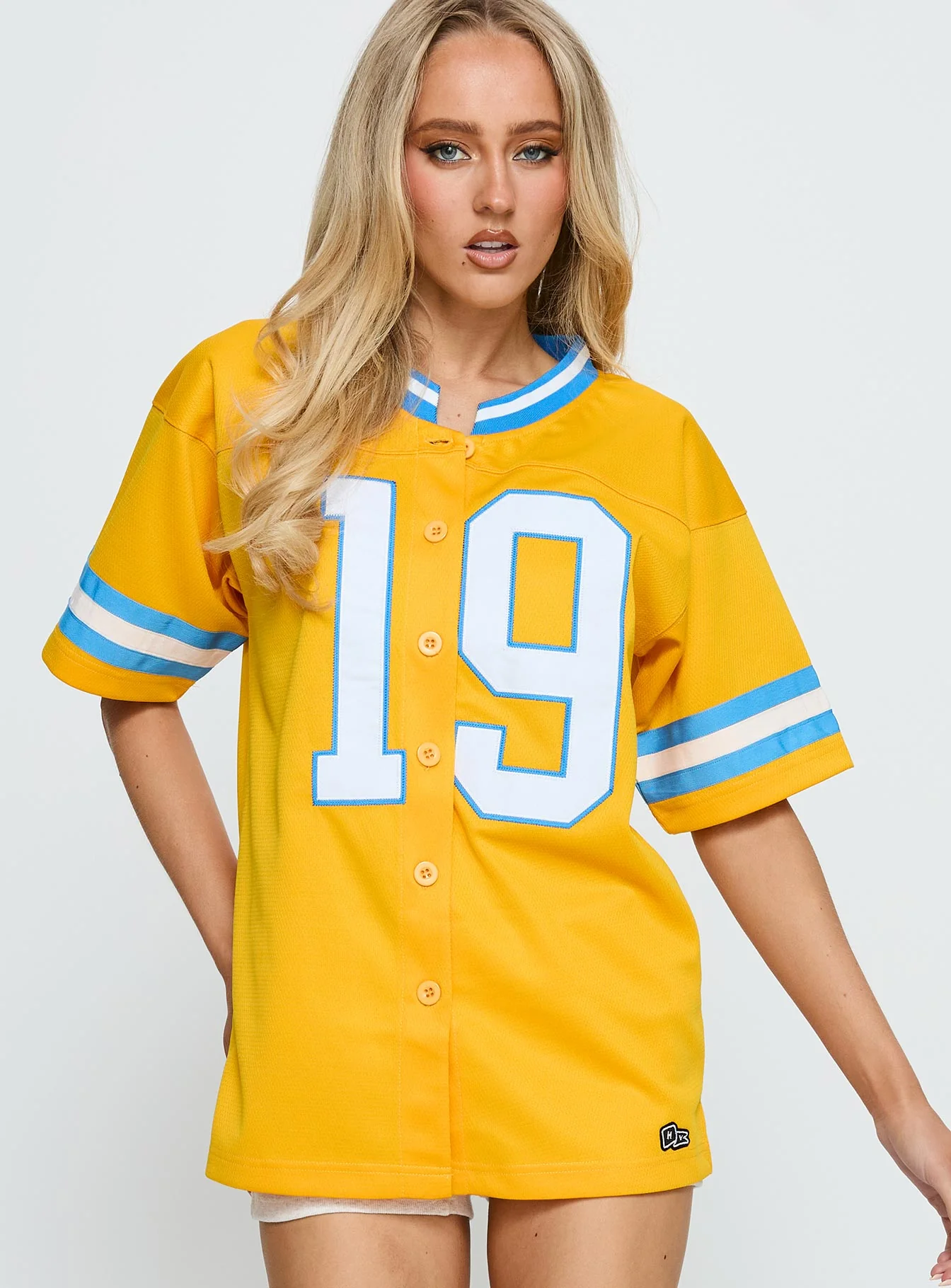 UCLA Football Button Down Jersey Gold
