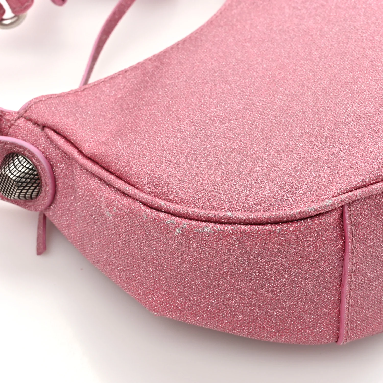 Sparkling Fabric Le Cagole Shoulder Bag XS Sweet Pink - Top Club