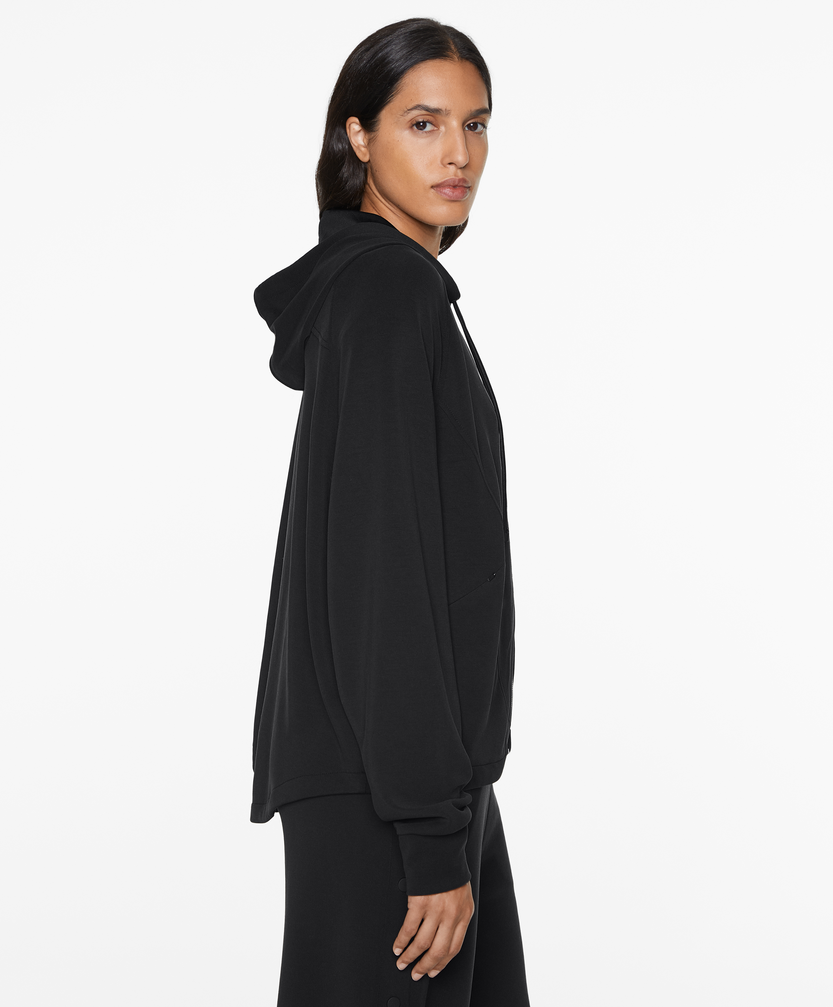 OYSHO Knit hooded jacket with modal