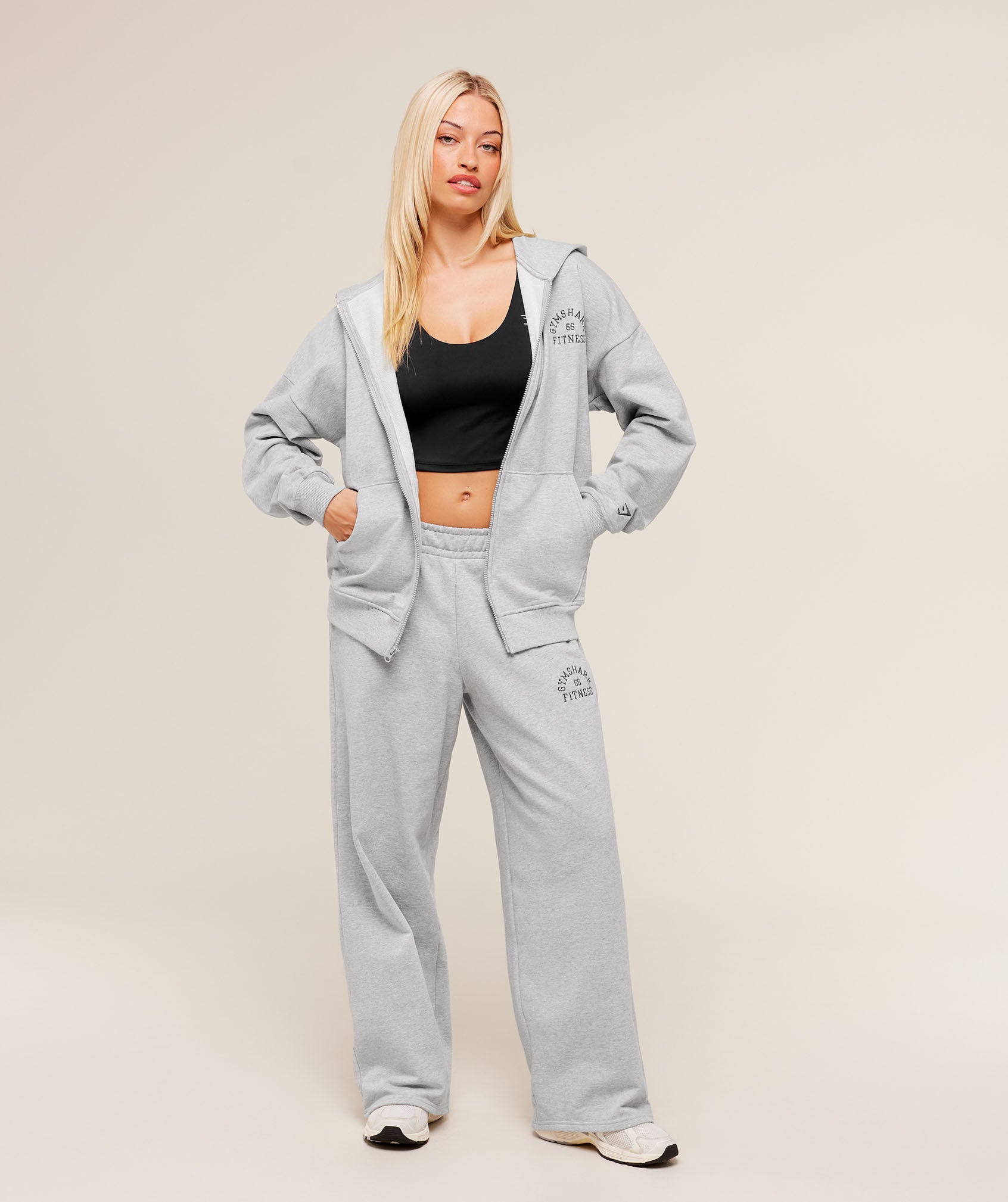 COACH Fitness Embroidered Graphic Zip Up Hoodie