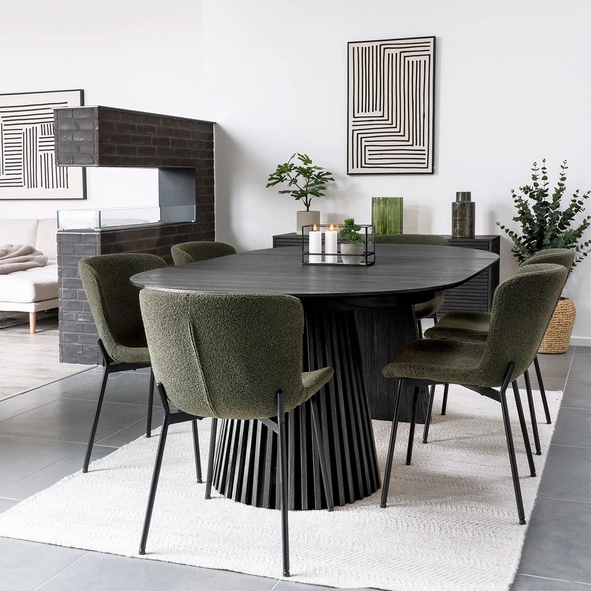 Uitschuifbare houten eettafel zwart Alko - Ø 120 tot 240 cm