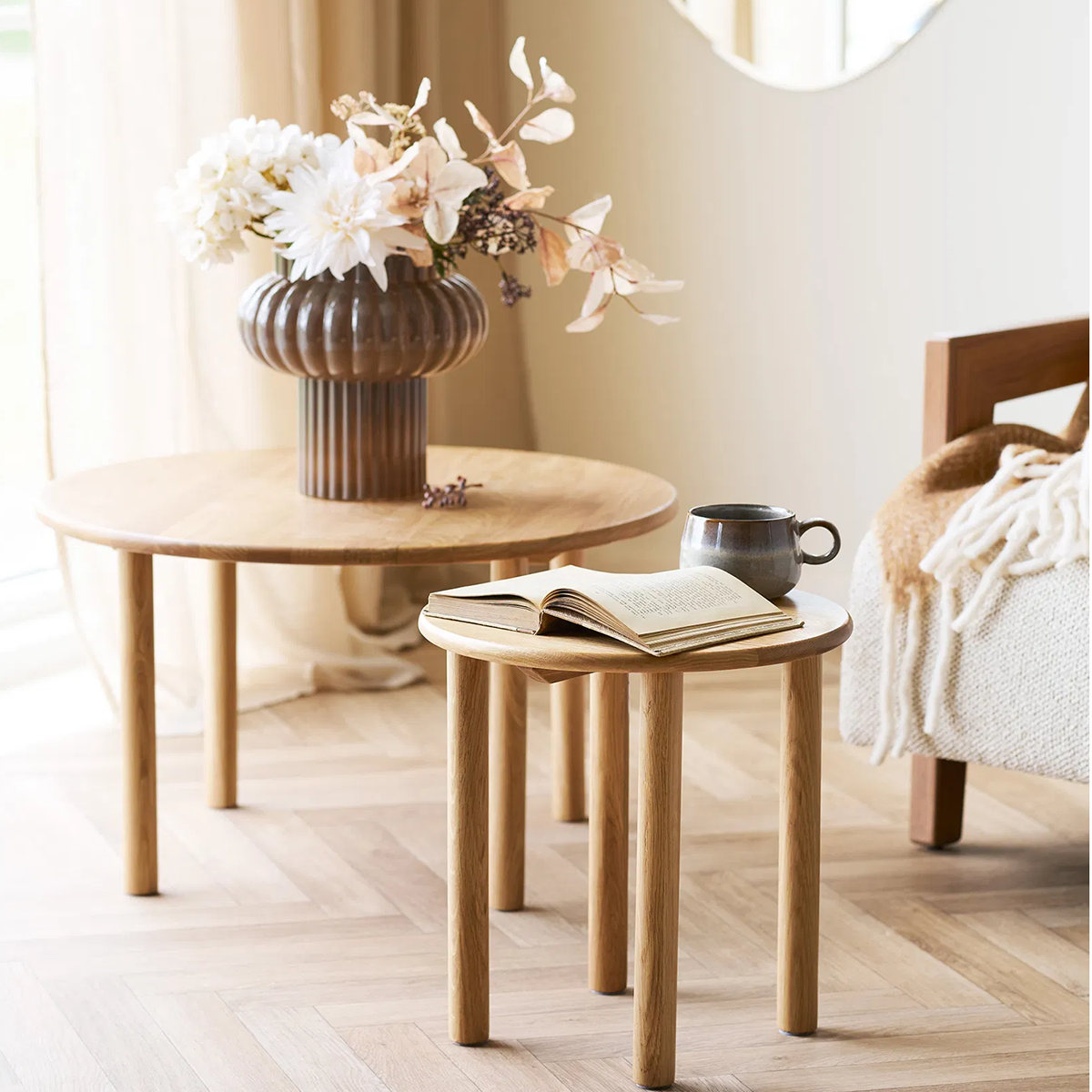 Salontafel Joëlle naturel Ø70 cm