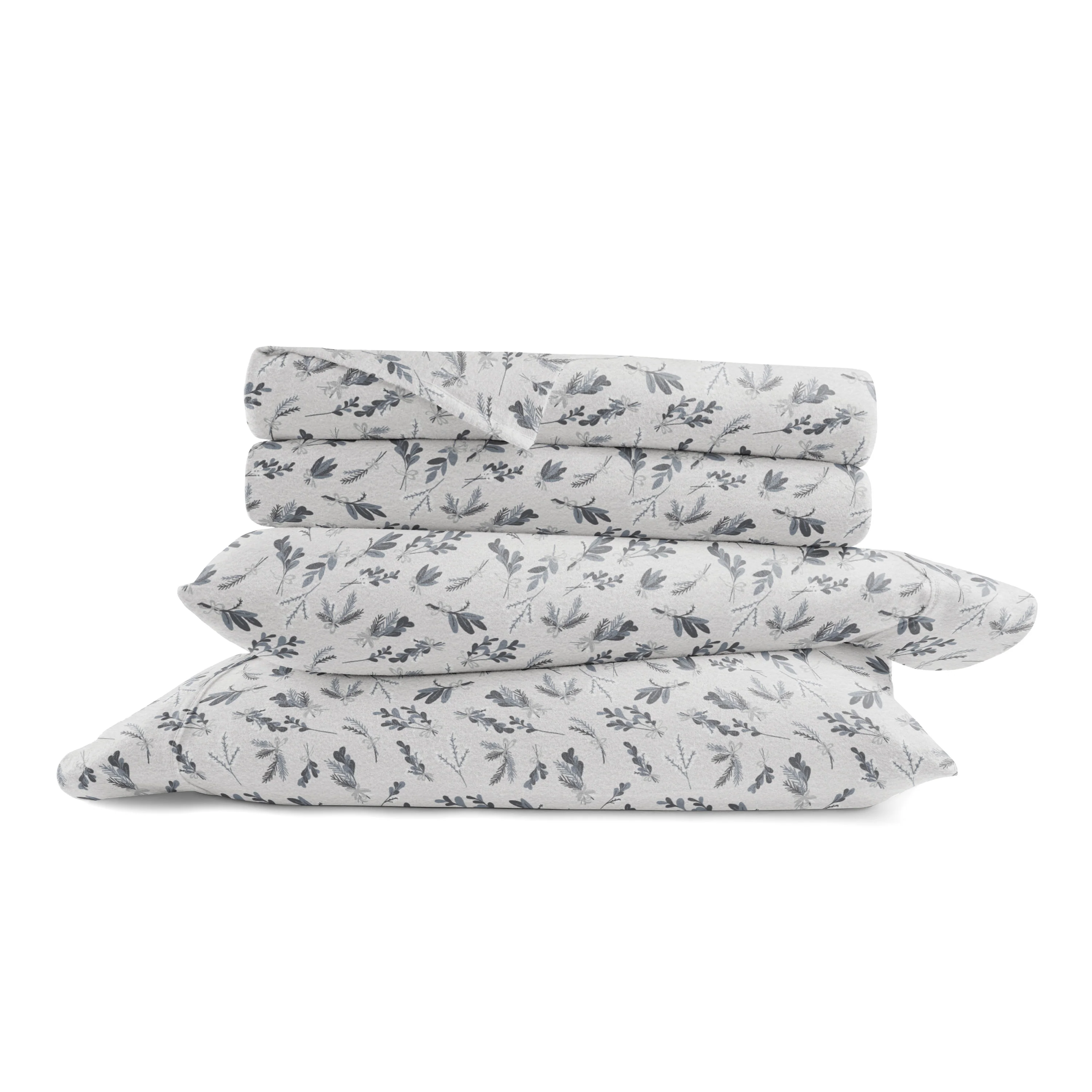 Botanical 4-Piece Flannel Sheet Set