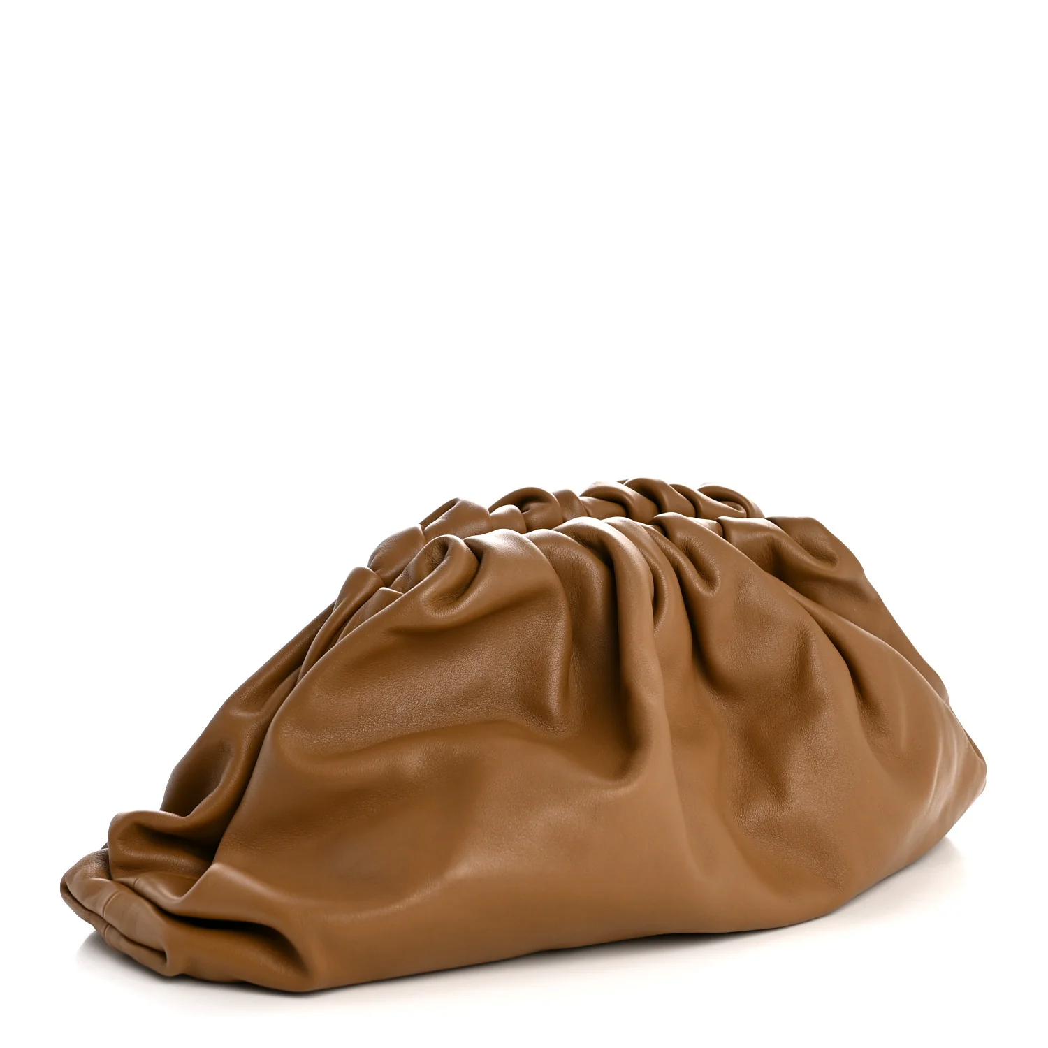 Smooth Butter Calf The Pouch Oversized Clutch Teak - Top Club