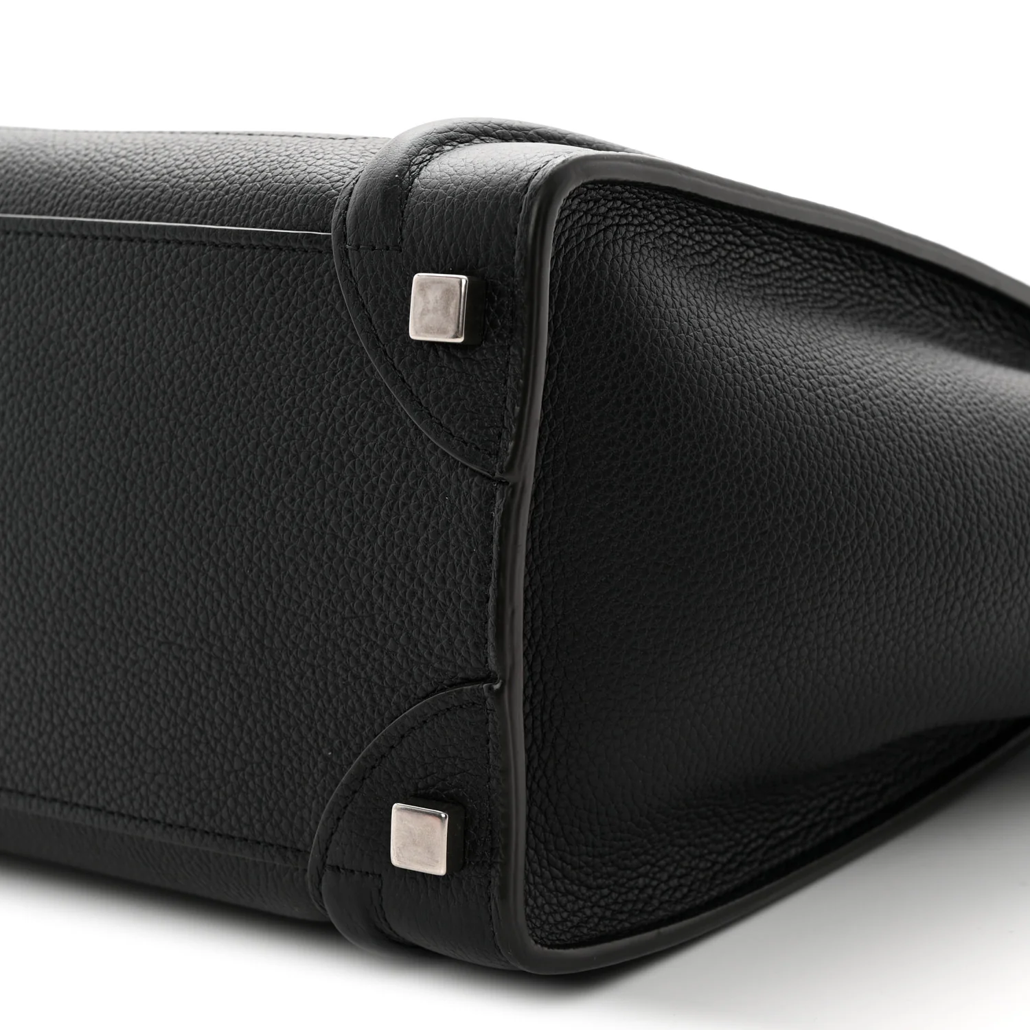 Drummed Calfskin Micro Luggage Black - Top Club