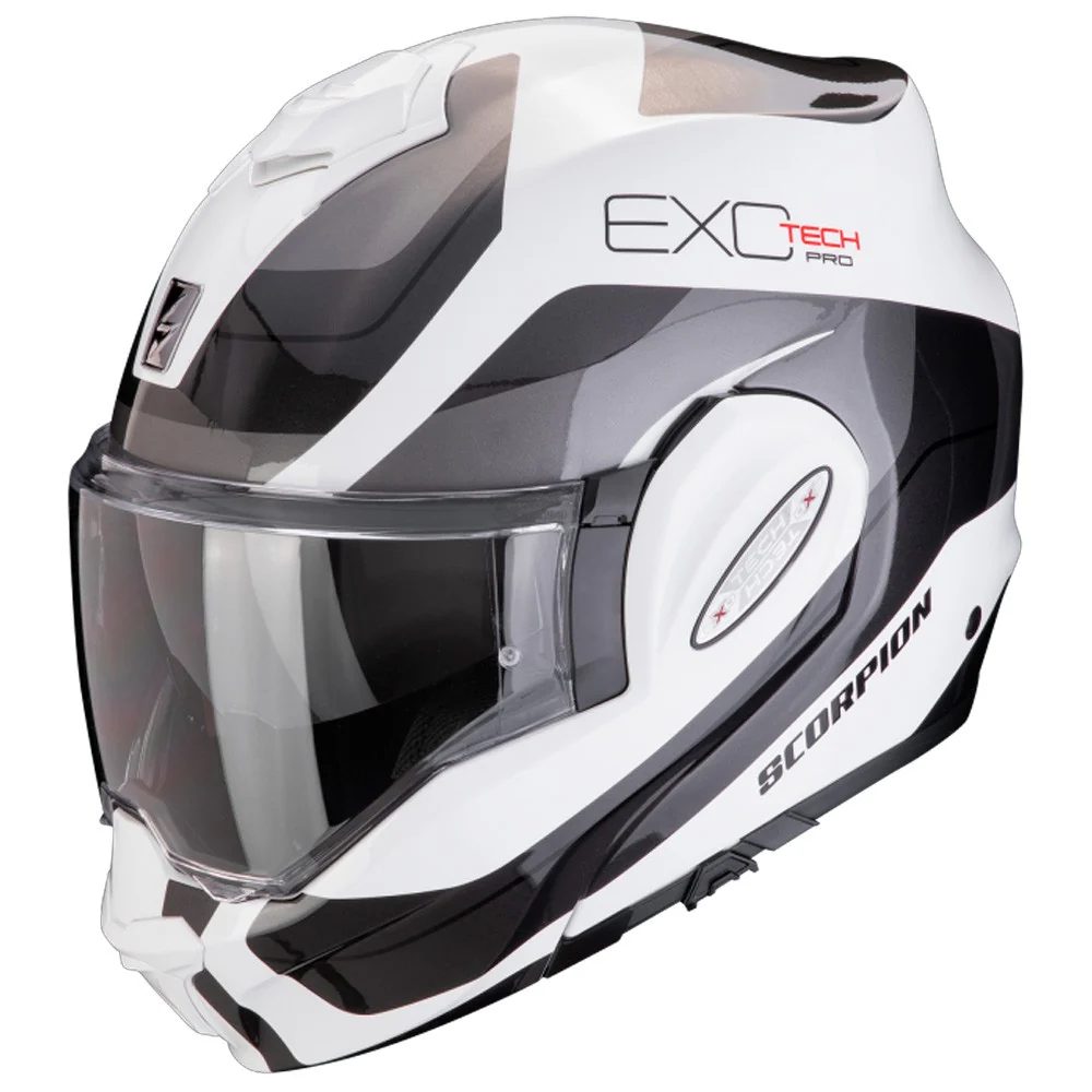 SCORPION EXO TECH EVO HELMET FOR COMMUTER - WHITE / SILVER
