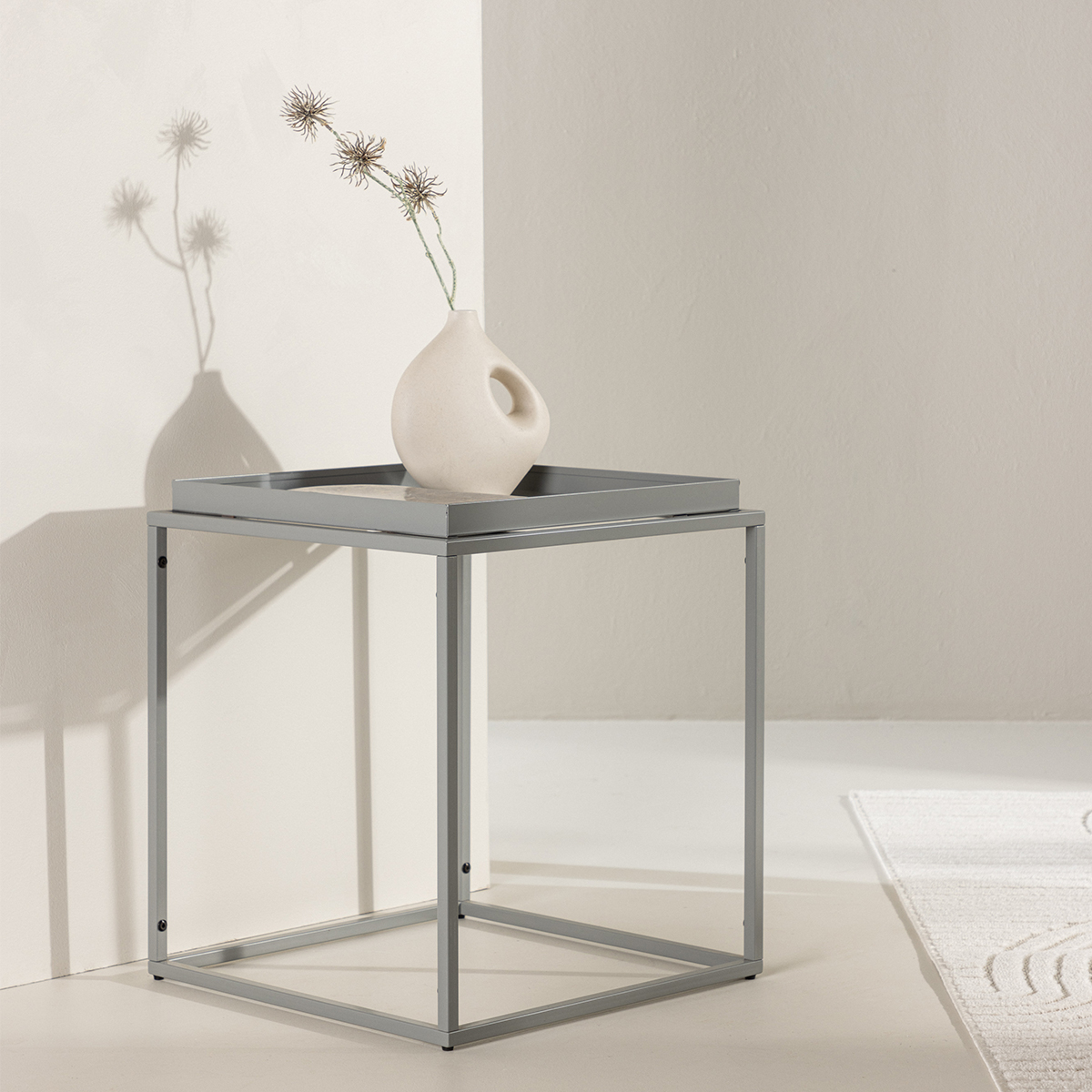 Metalen bijzettafel Ferre - 45 x 45 cm Zwart