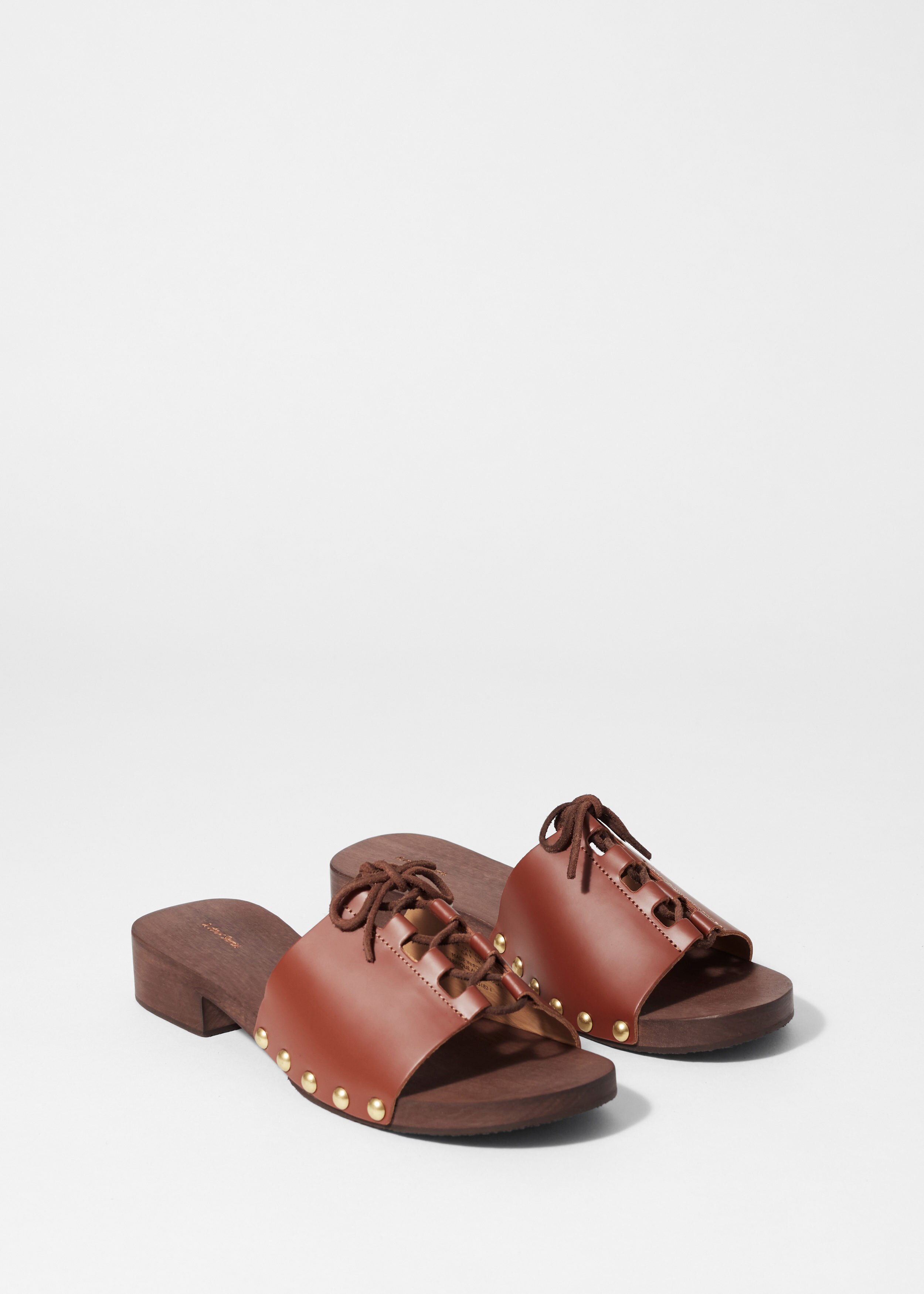 & Other Stories LACE-UP CLOG SANDALS