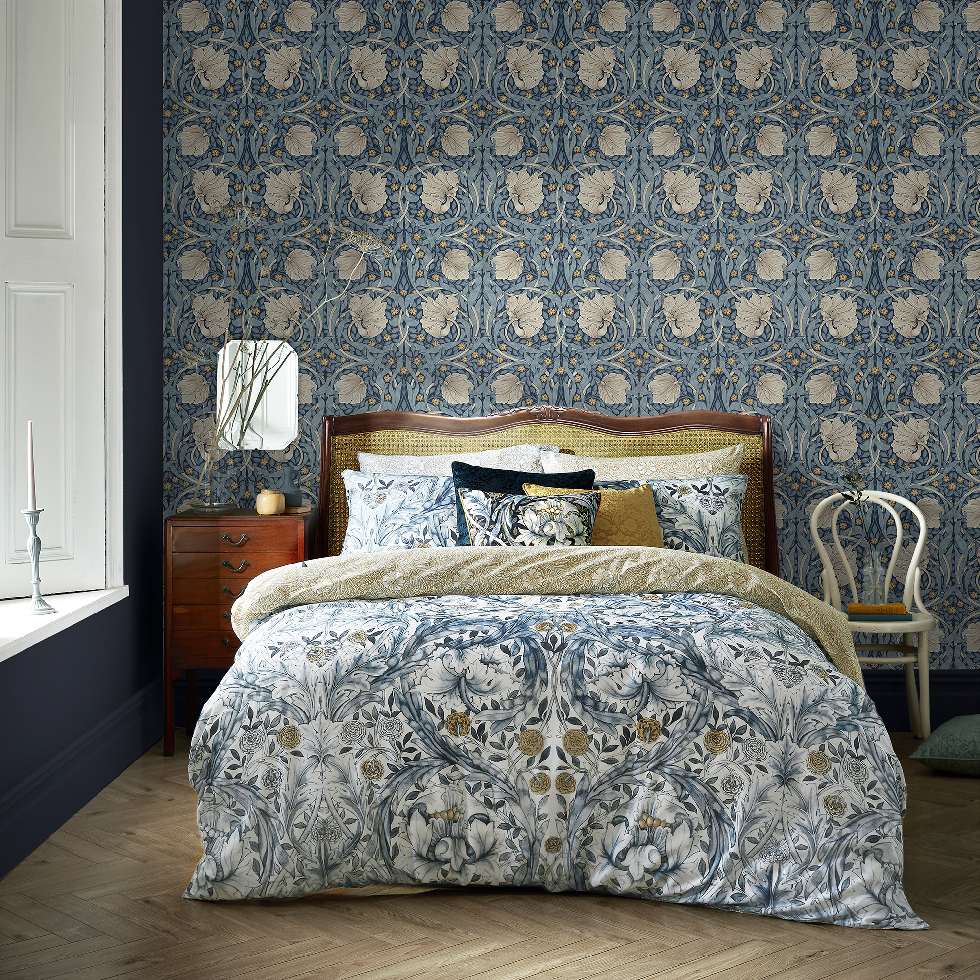 Vliesbehang pimpernel blue