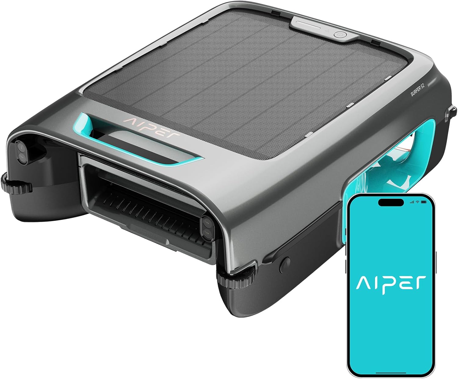 Solar Pool Skimmer with APP Support, 24/7 Cleaning, Dual Charging Modes, Smart Obstacle Avoidance, Ideal for All Swimming Pool Types