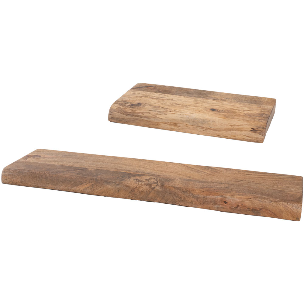 Wandplank Pure Mangohout – Set van 2 Klein