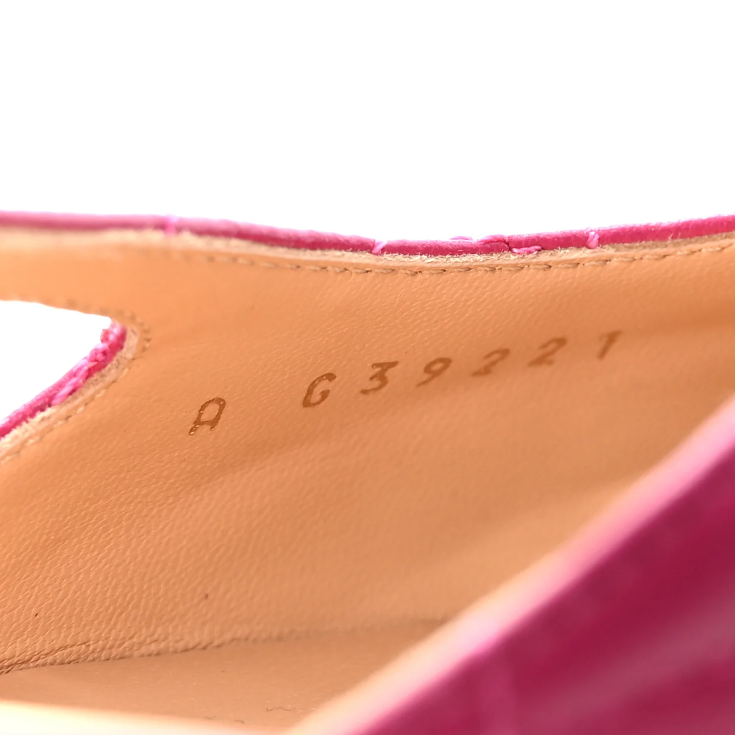 Lambskin Patent Cap Toe CC Slingback Flats 37.5 Fuchsia Black - Top Club