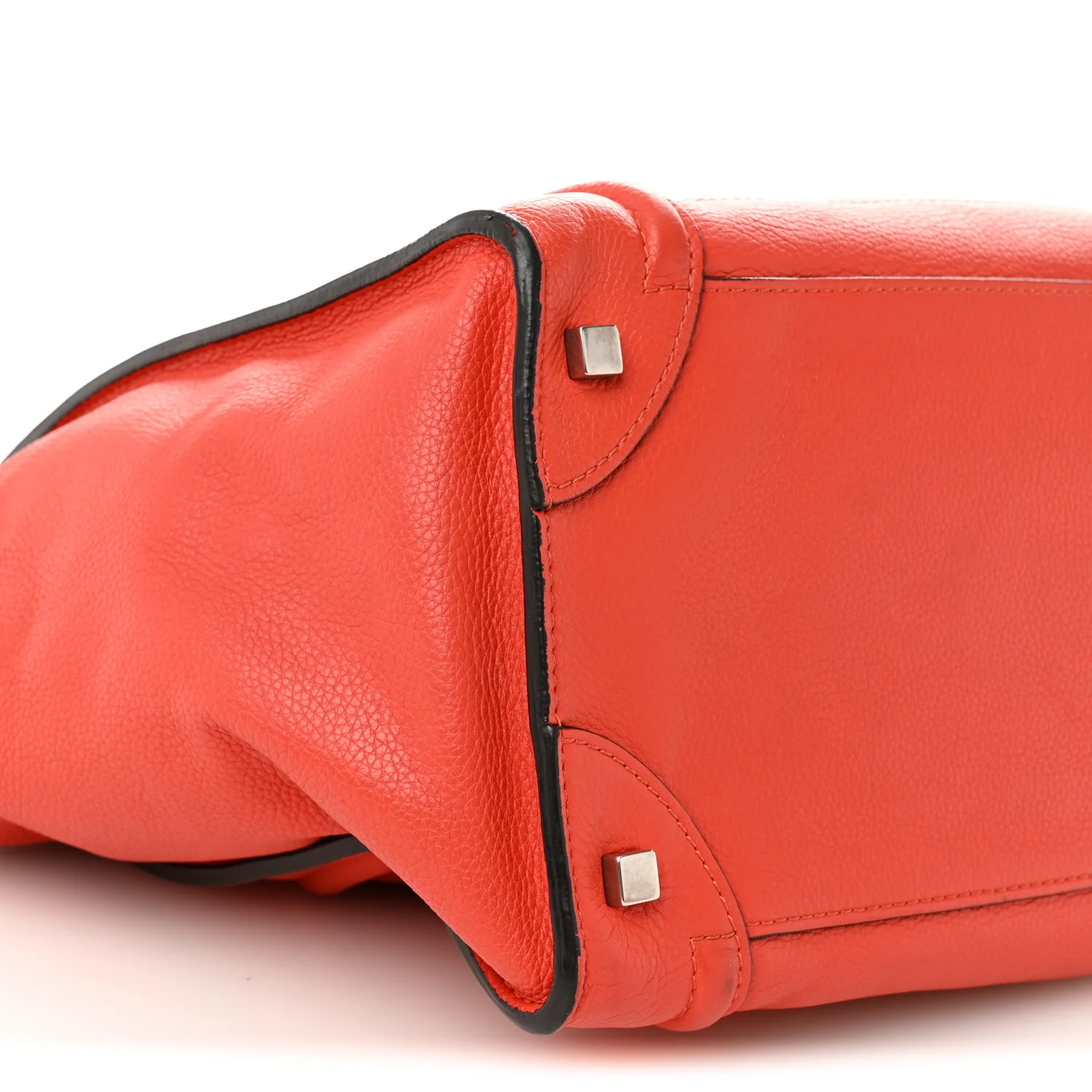 Drummed Calfskin Mini Luggage Coquelicot - Top Club