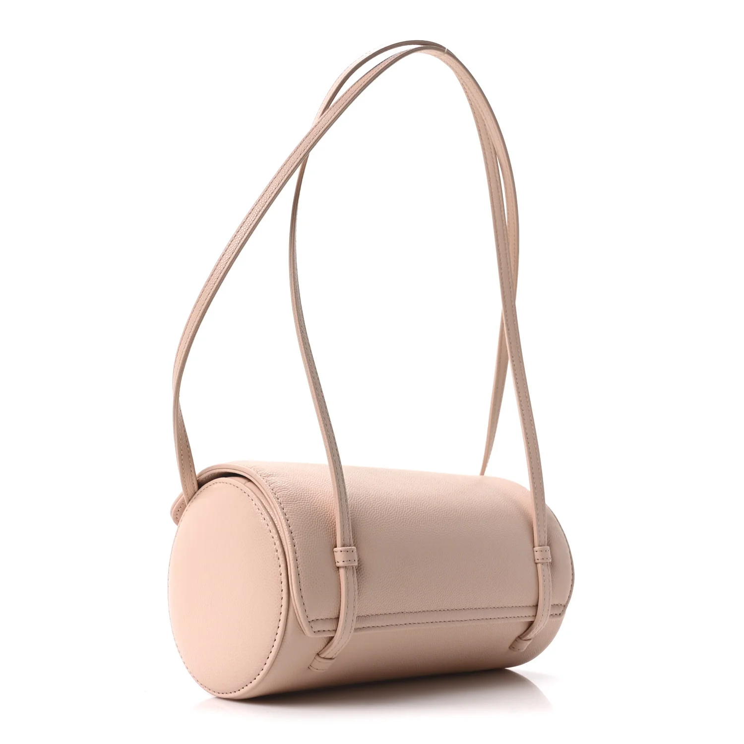 Shiny Caviar Preppy Coco Small Bowling Bag Light Pink - Top Club