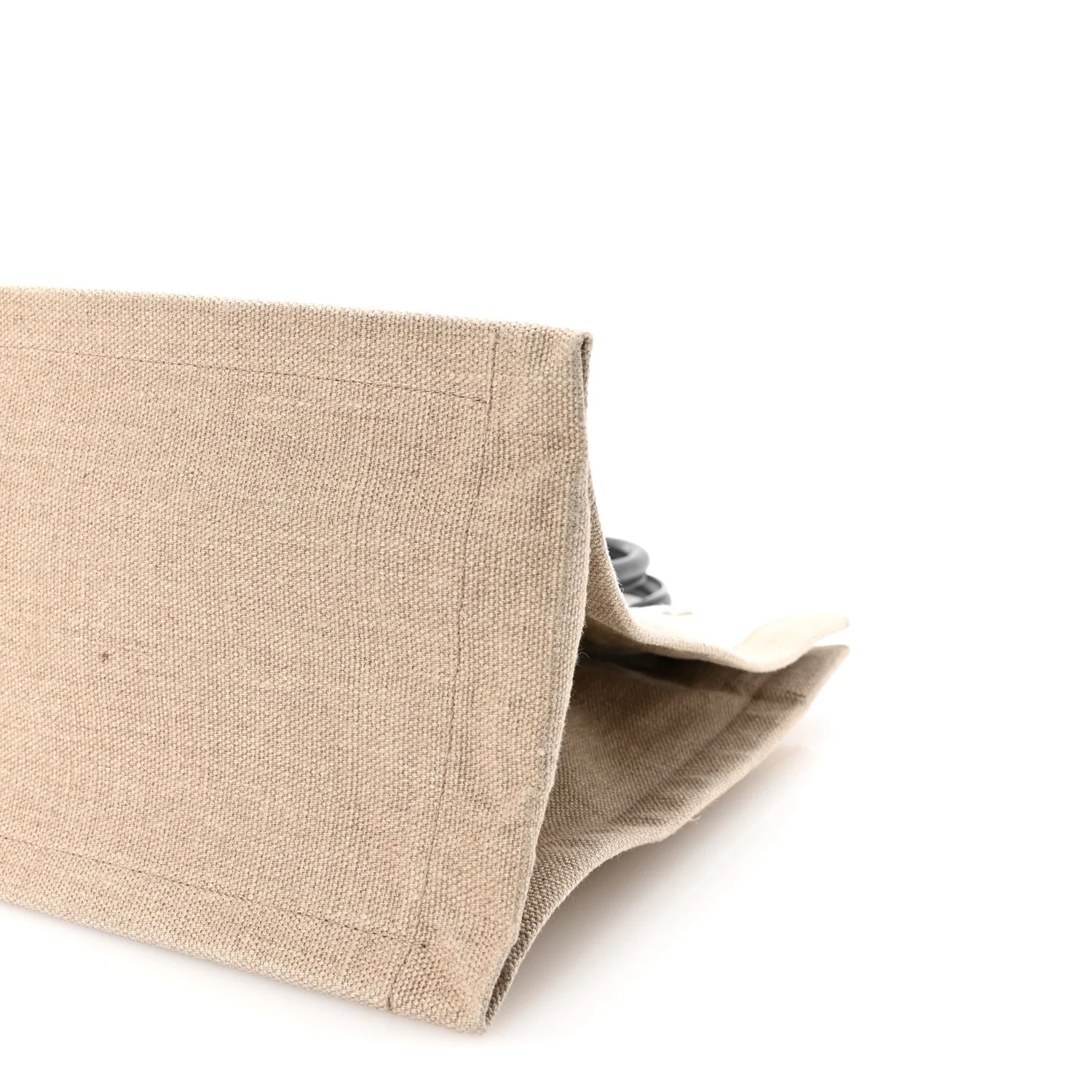 Linen Calfskin Small Rive Gauche Tote Greggio Natural - Top Club