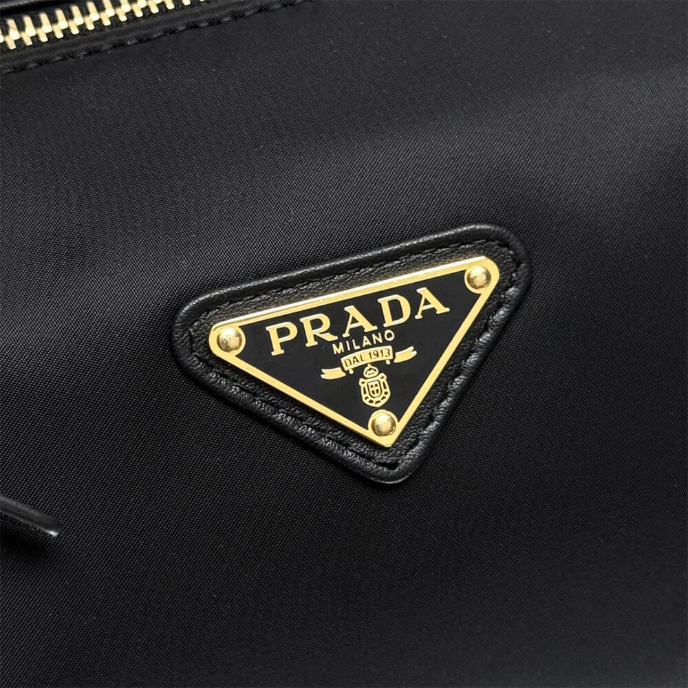 Prada Re-Nylon and leather medium top-handle bag with padlock(high-end grade) - Top Club