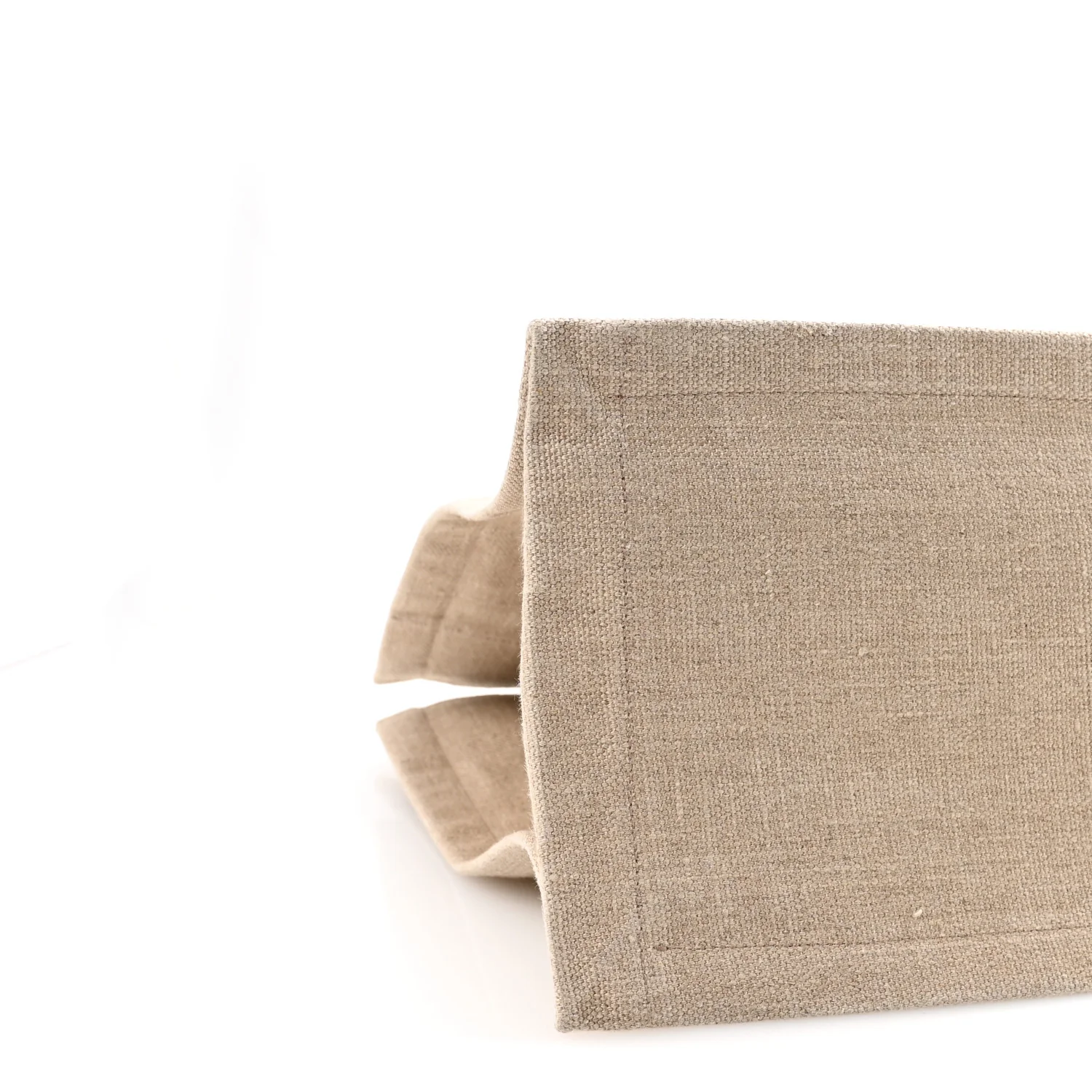 Linen Calfskin Small Rive Gauche Tote Greggio Natural - Top Club