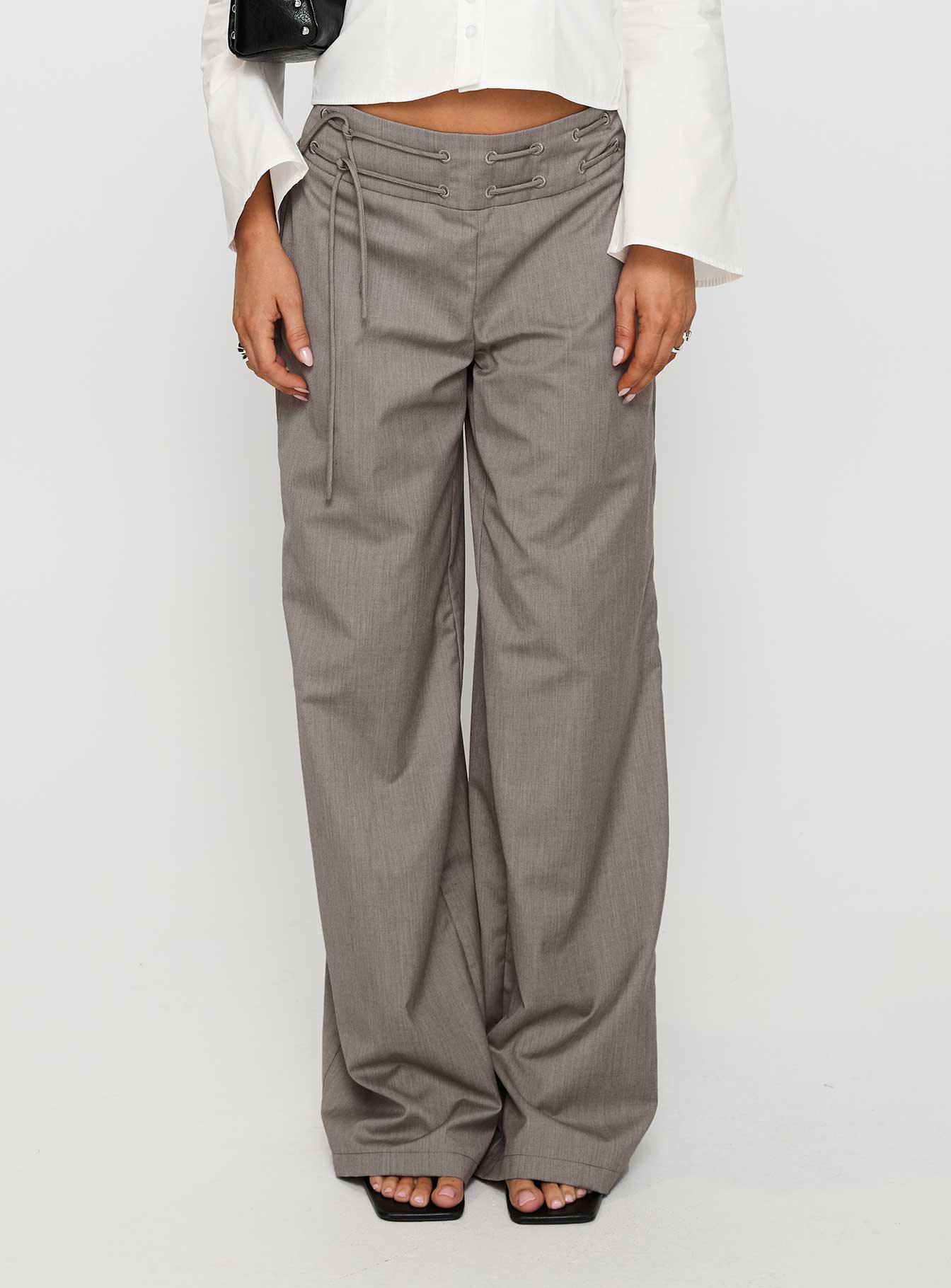 Just Have Fun Wide Leg Pant Grey Petite