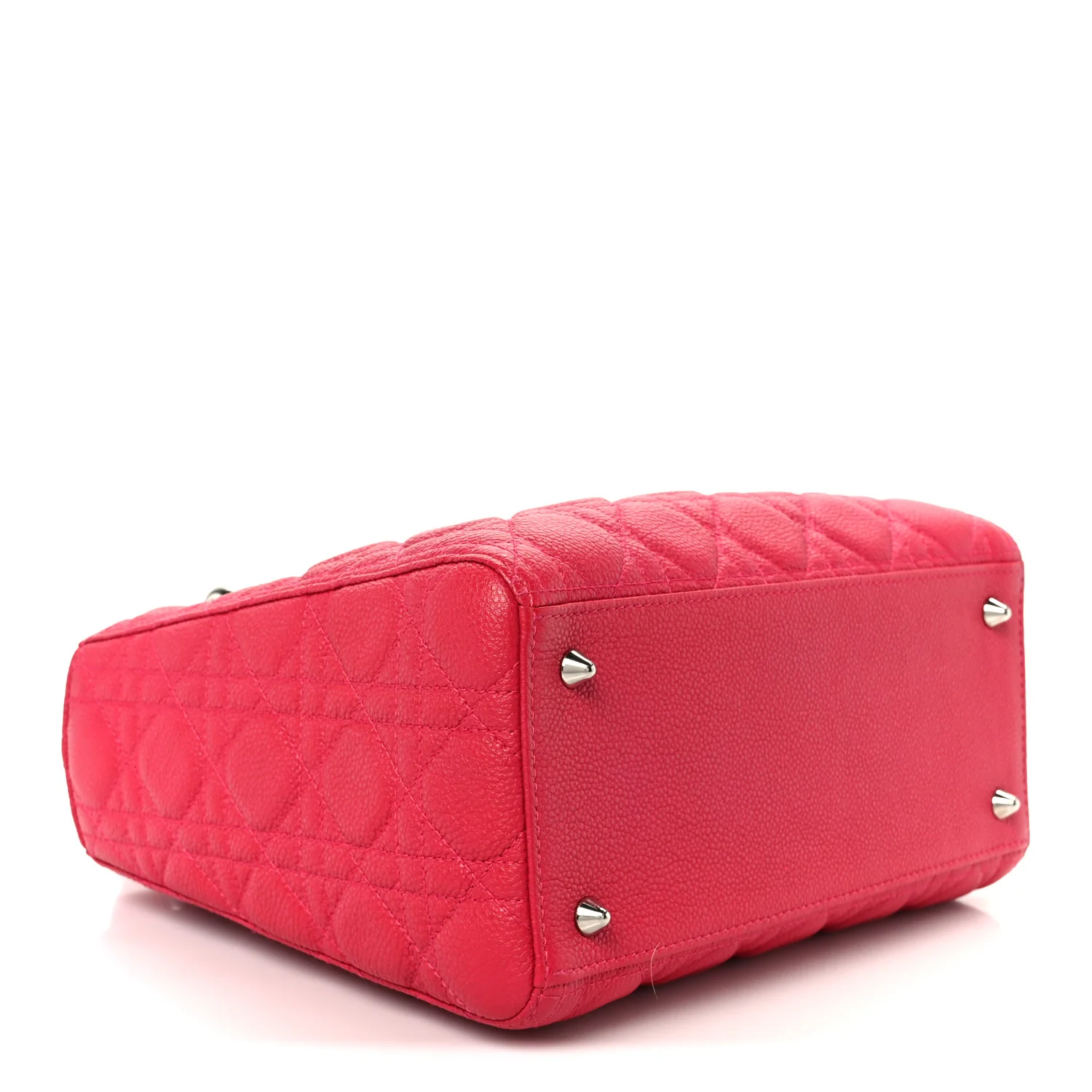 Grained Calfskin Cannage Medium Lady Dior Pink - Top Club