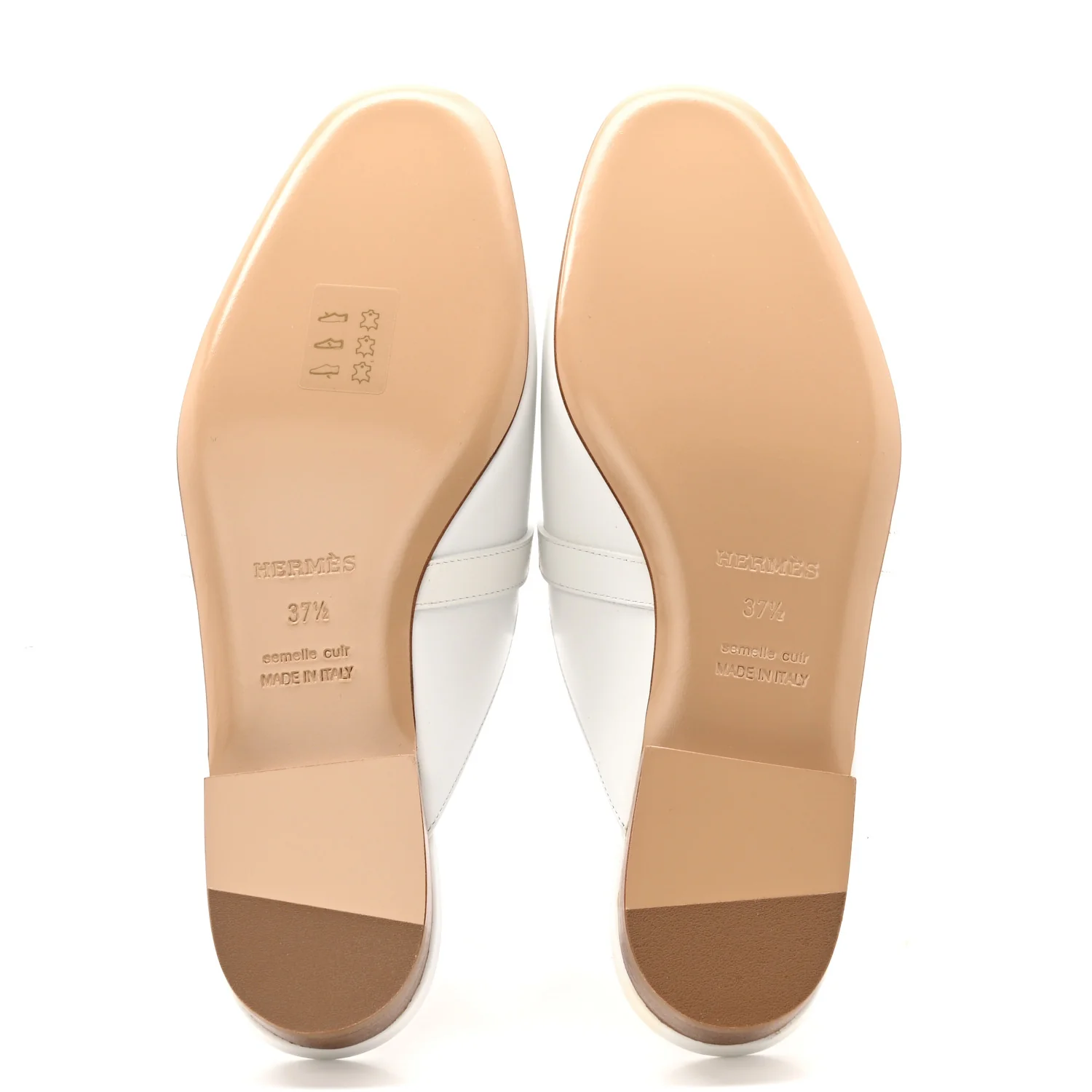 Calfskin Oz Mules 37.5 White - Top Club
