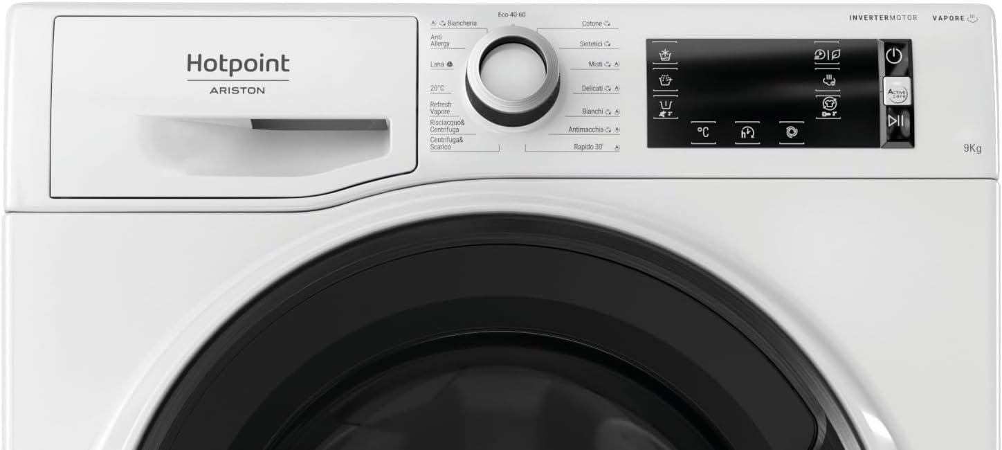 Hotpoint Ariston NBT 948 WM A IT Lavatrice a Libera Installazione a Carica Frontale, 9 kg