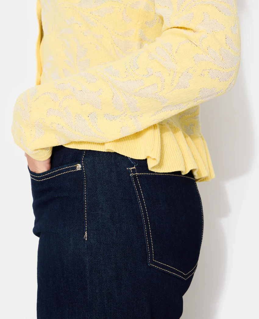 Pimkie Gilet en maille effet jacquard avec boutons fantaisie