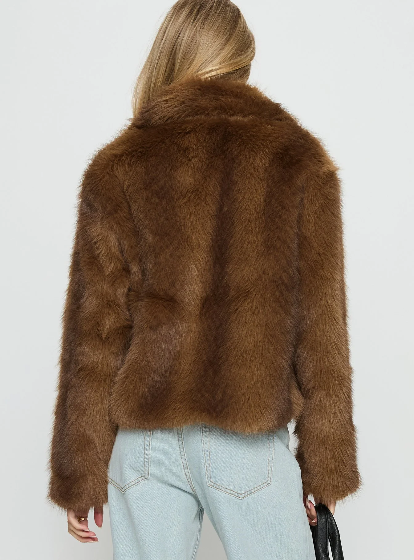 Dawnn Faux Fur Jacket Brown