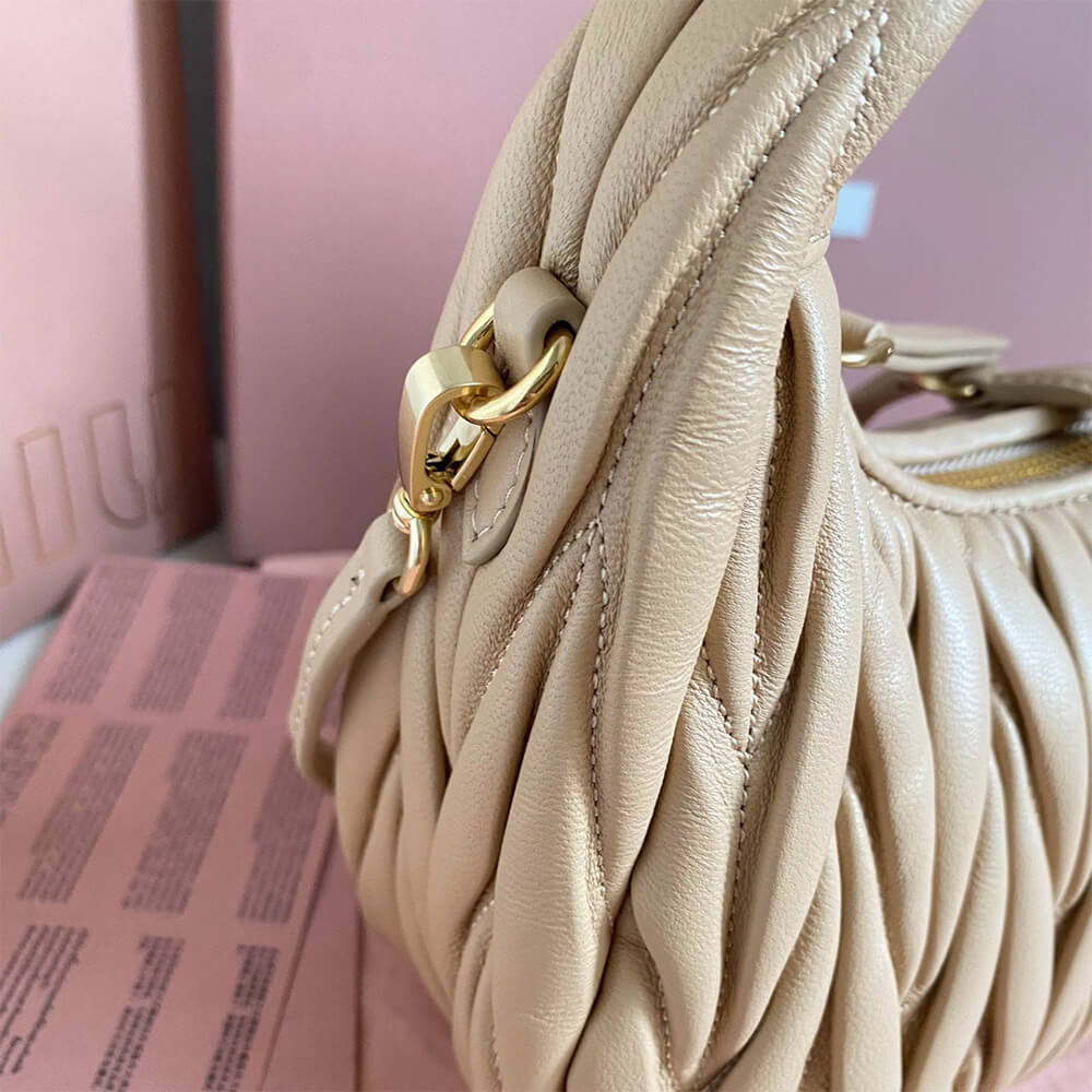 Small Wander matelasse nappa leather hobo bag(HIGH-END GRADE) - Top Club