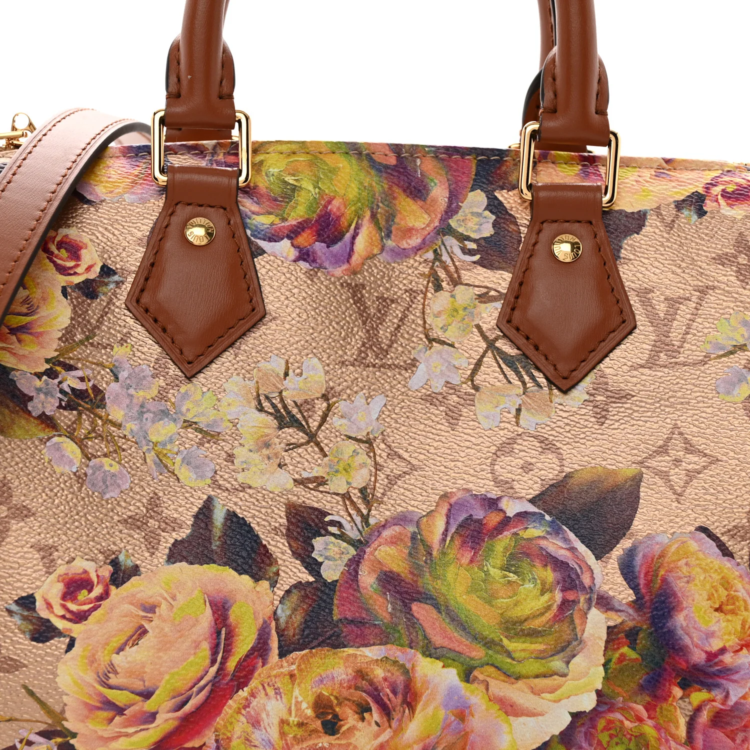 Metallic Monogram LV Garden Speedy Bandouliere 25 Gold - Top Club