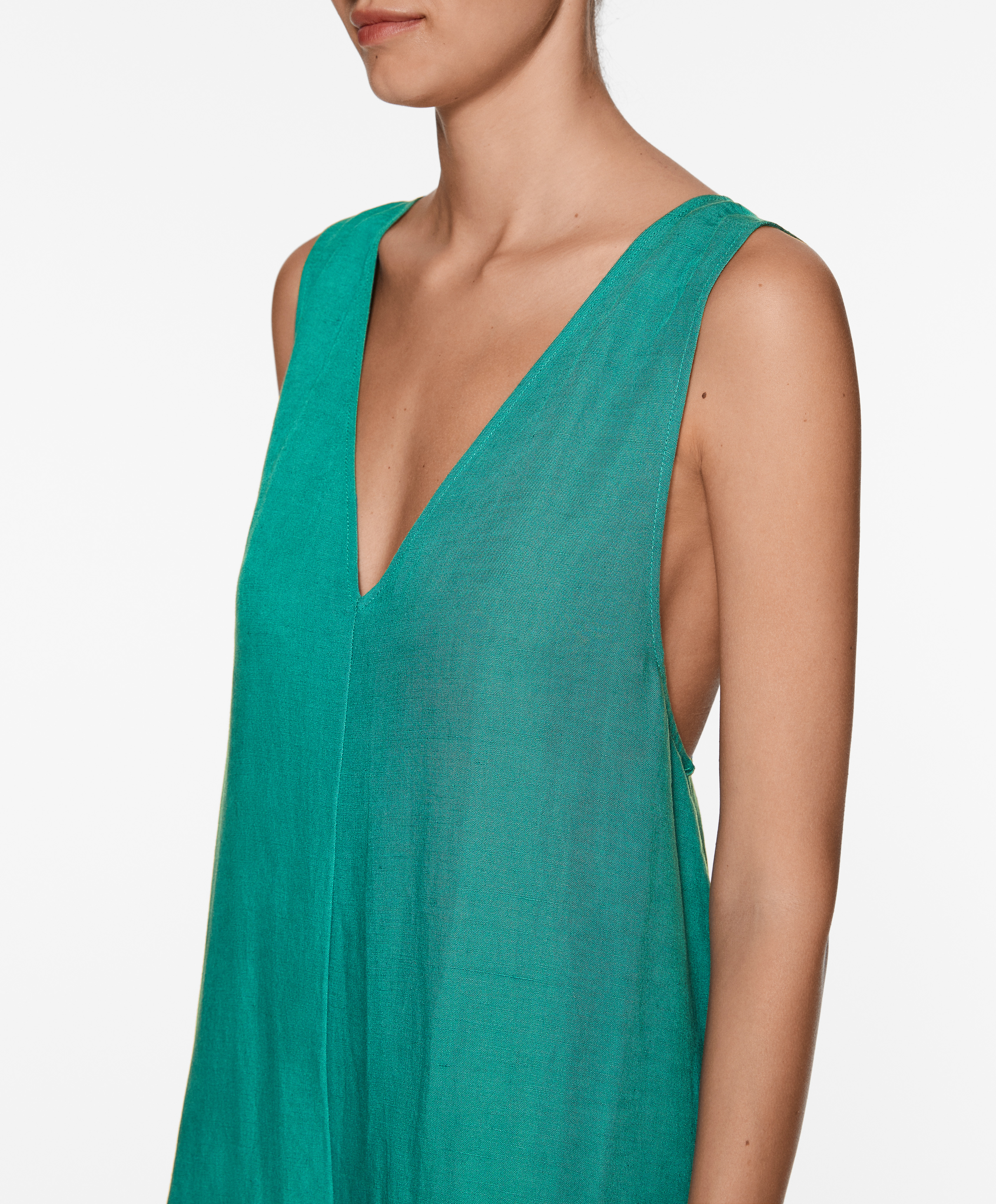OYSHO Linen blend long jumpsuit