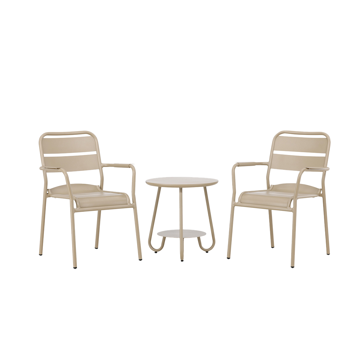 Tuin bistroset Caro aluminium Beige